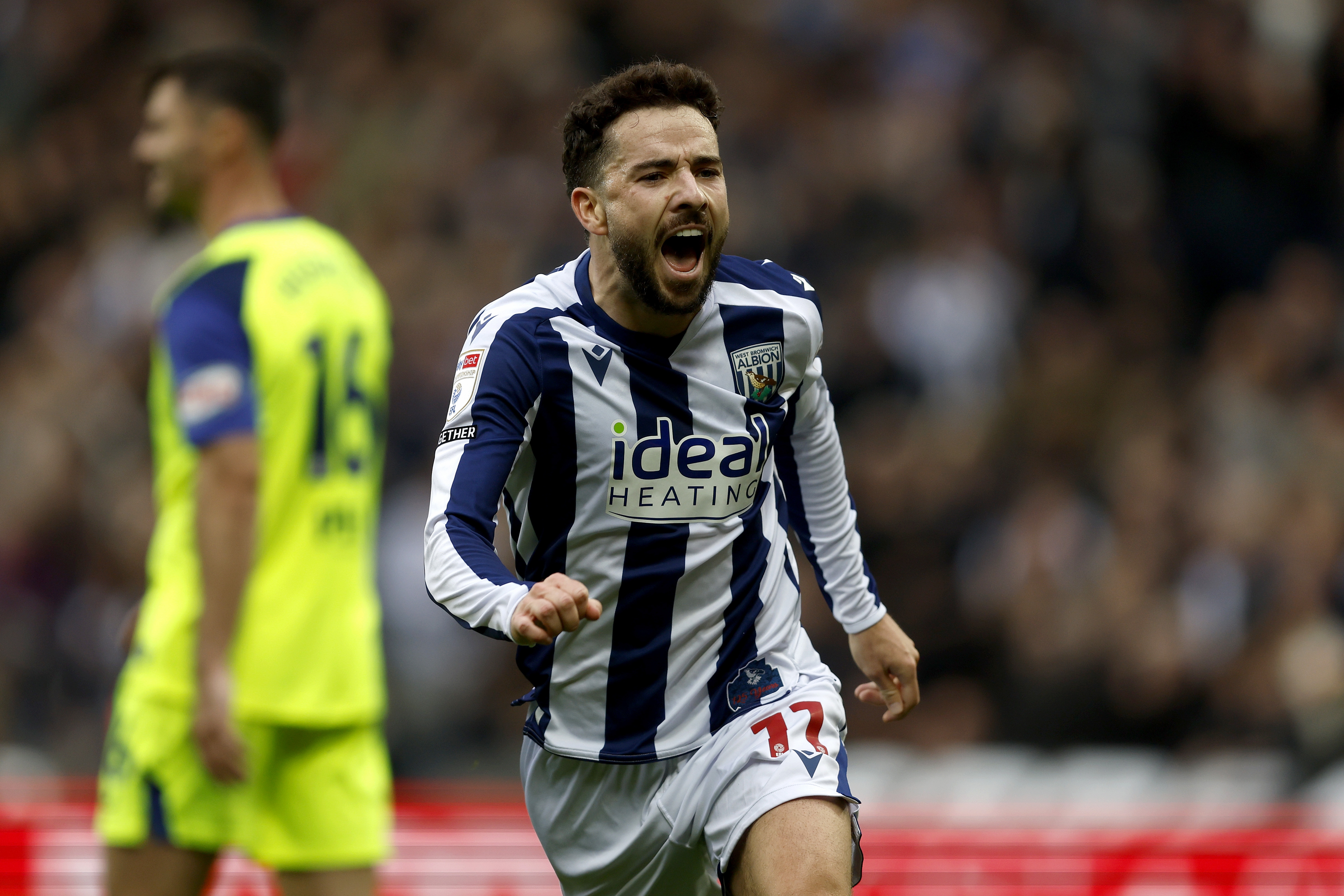 Mikey Johnston celebrates scoring against PNE