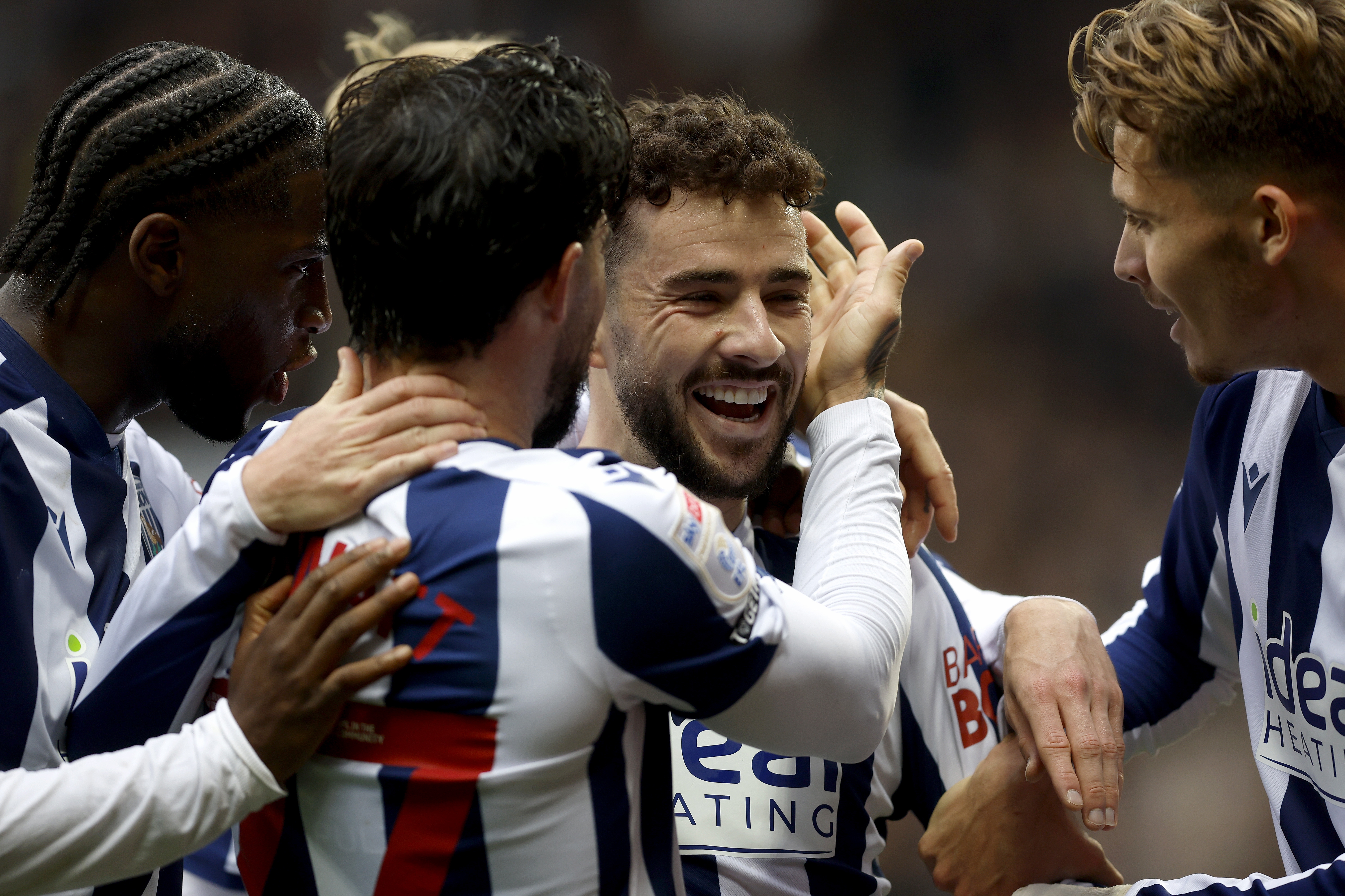 Mikey Johnston celebrates scoring against PNE with team-mates