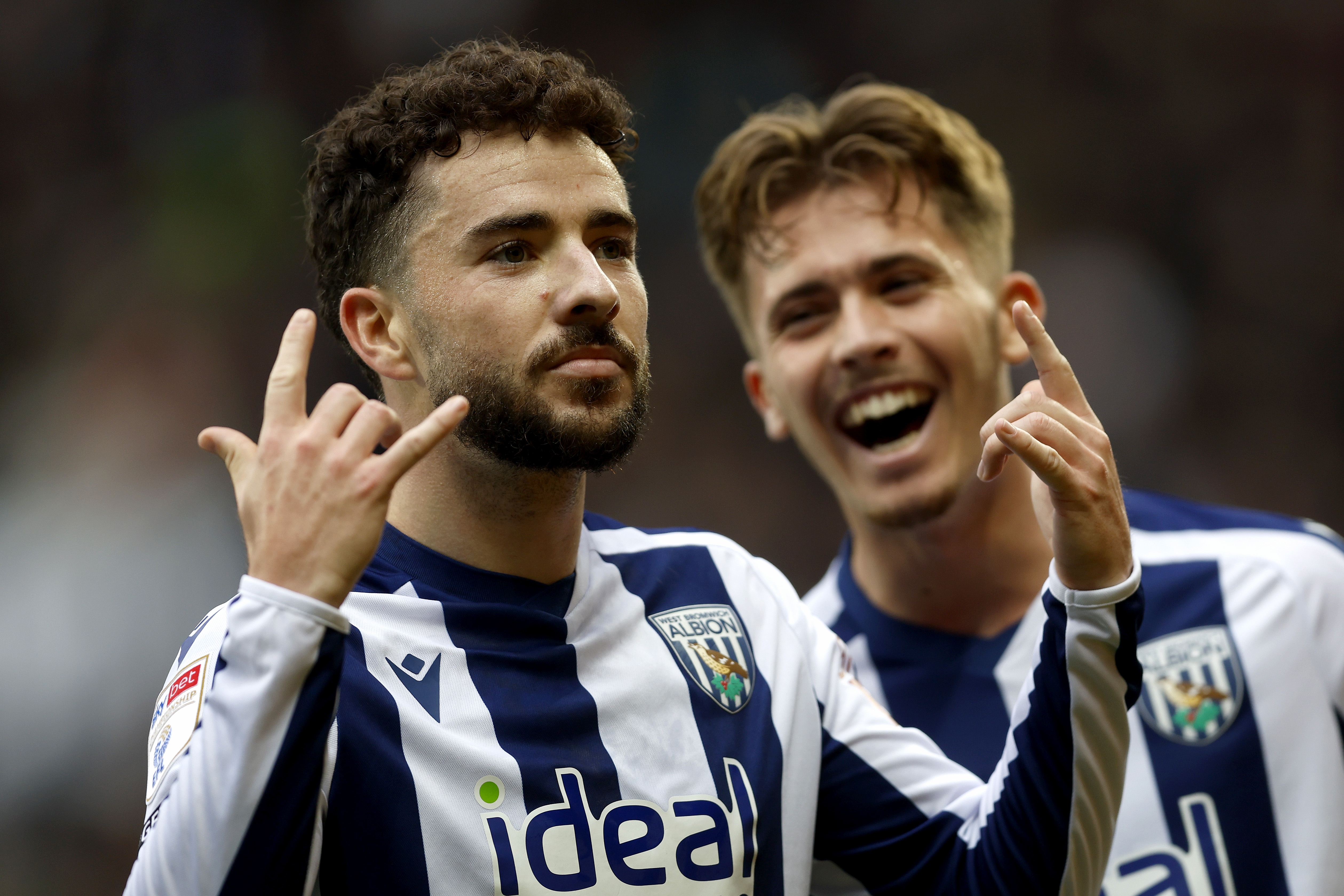 Mikey Johnston celebrates scoring against PNE with team-mates
