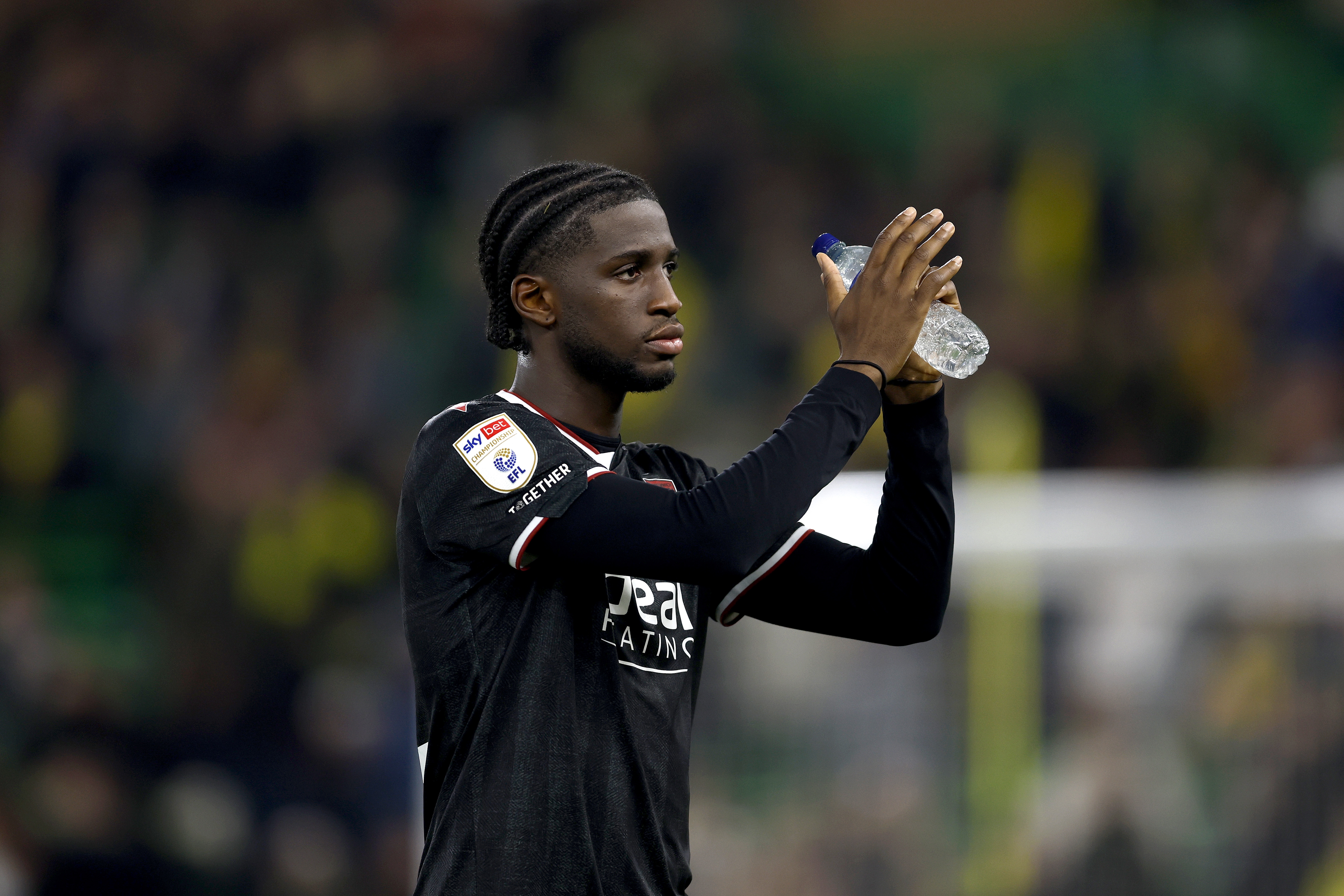 Samuel Iling-Junior applauds WBA fans after beating Norwich