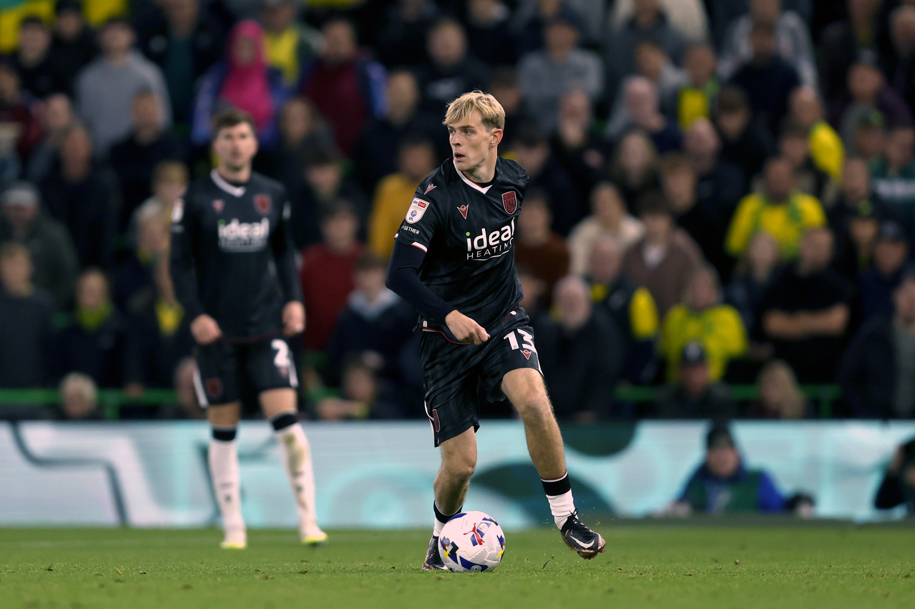 Toby Collyer on the ball against Norwich 