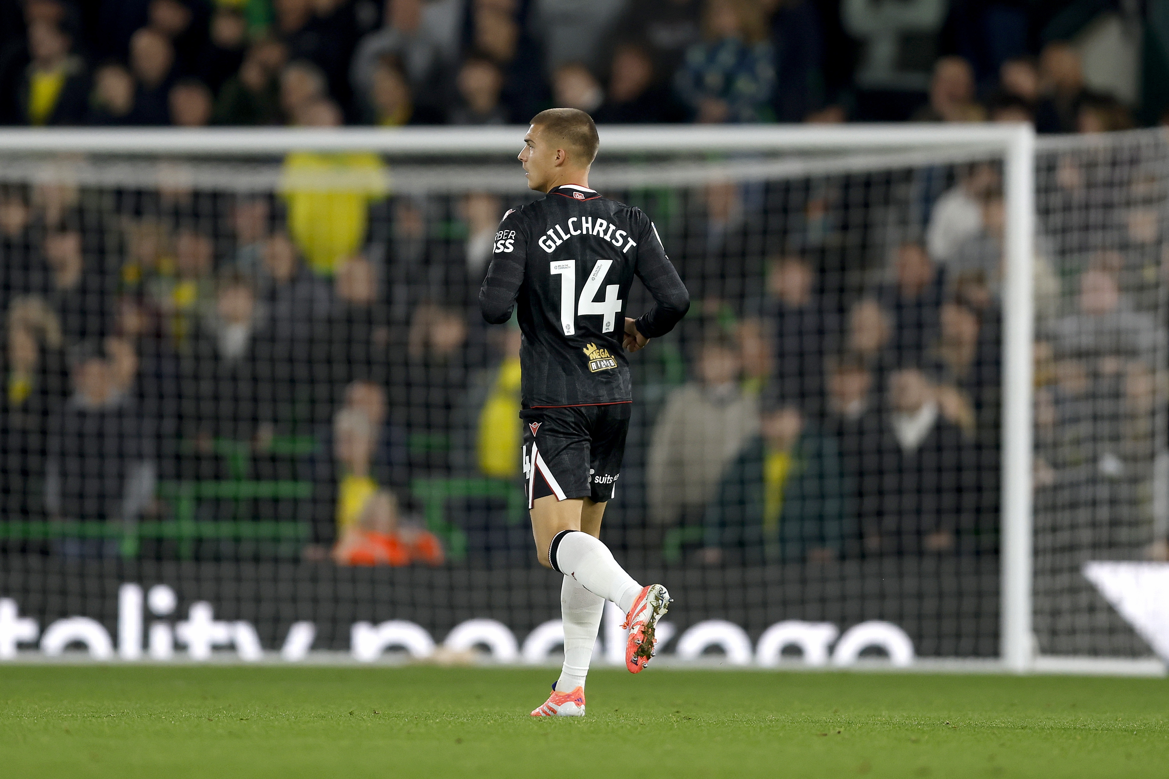 Alfie Gilchrist in action against Norwich 