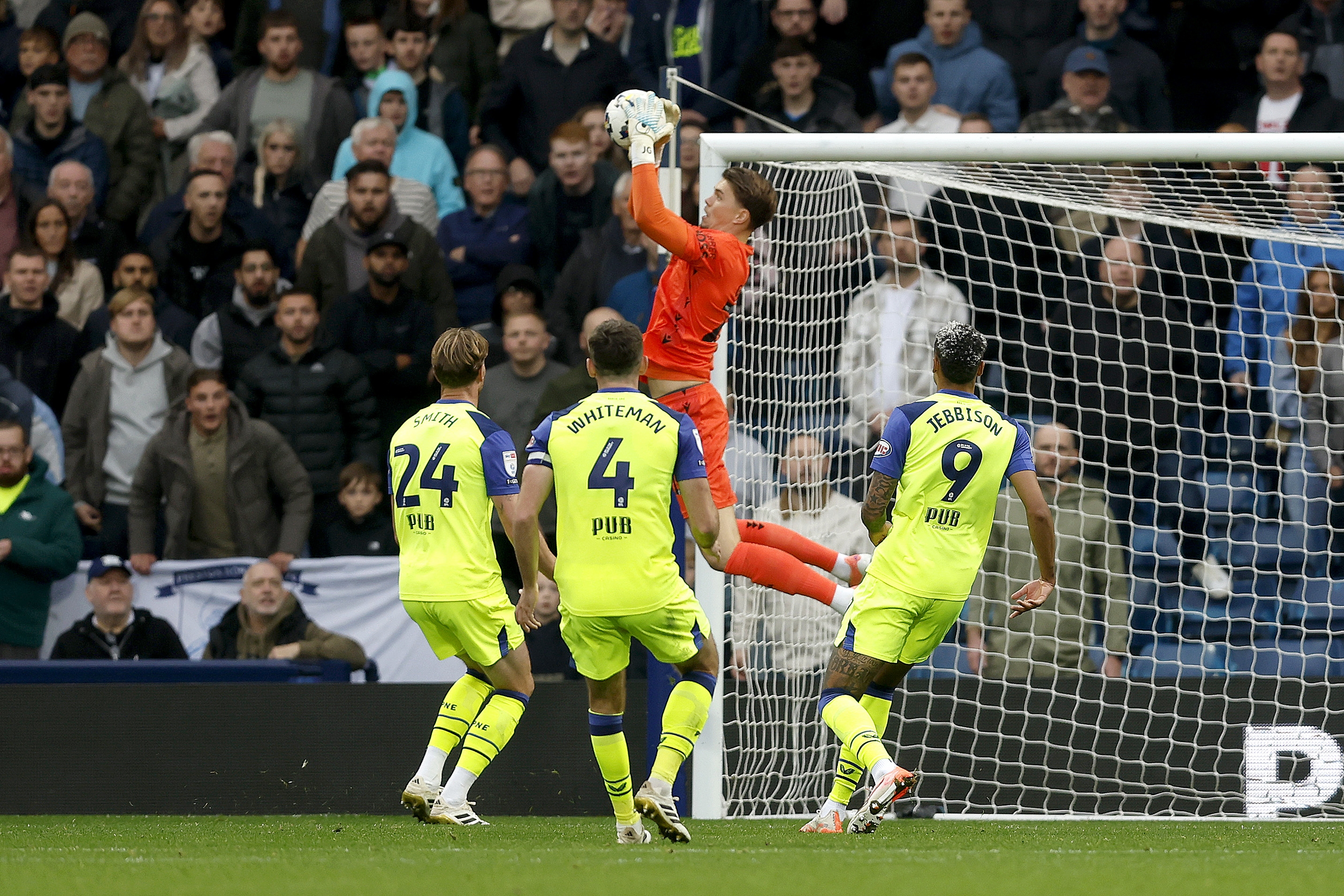 Josh Griffiths in action against PNE