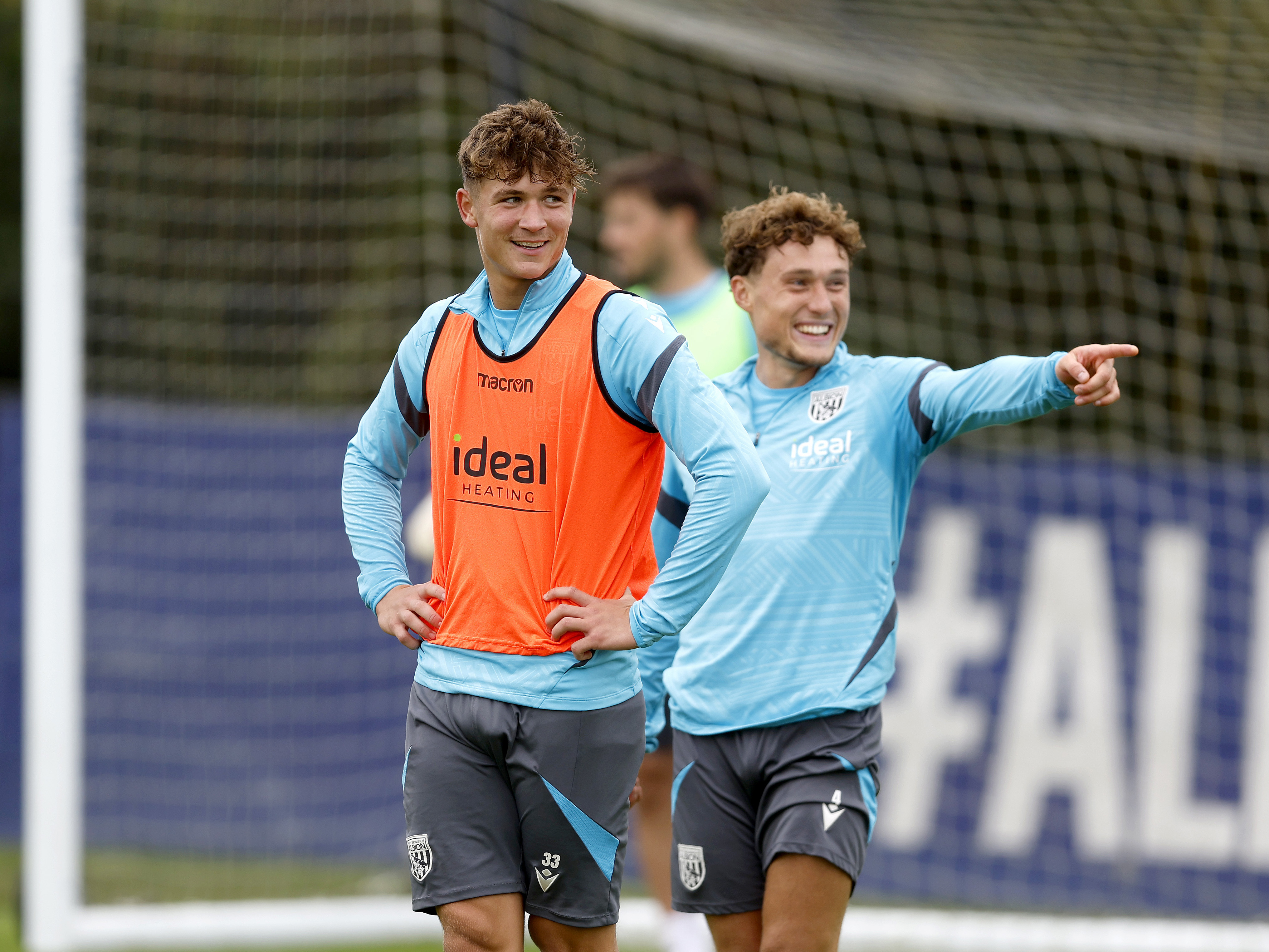 A photo of Albion U21 midfielder Cole Deeming in first-team training