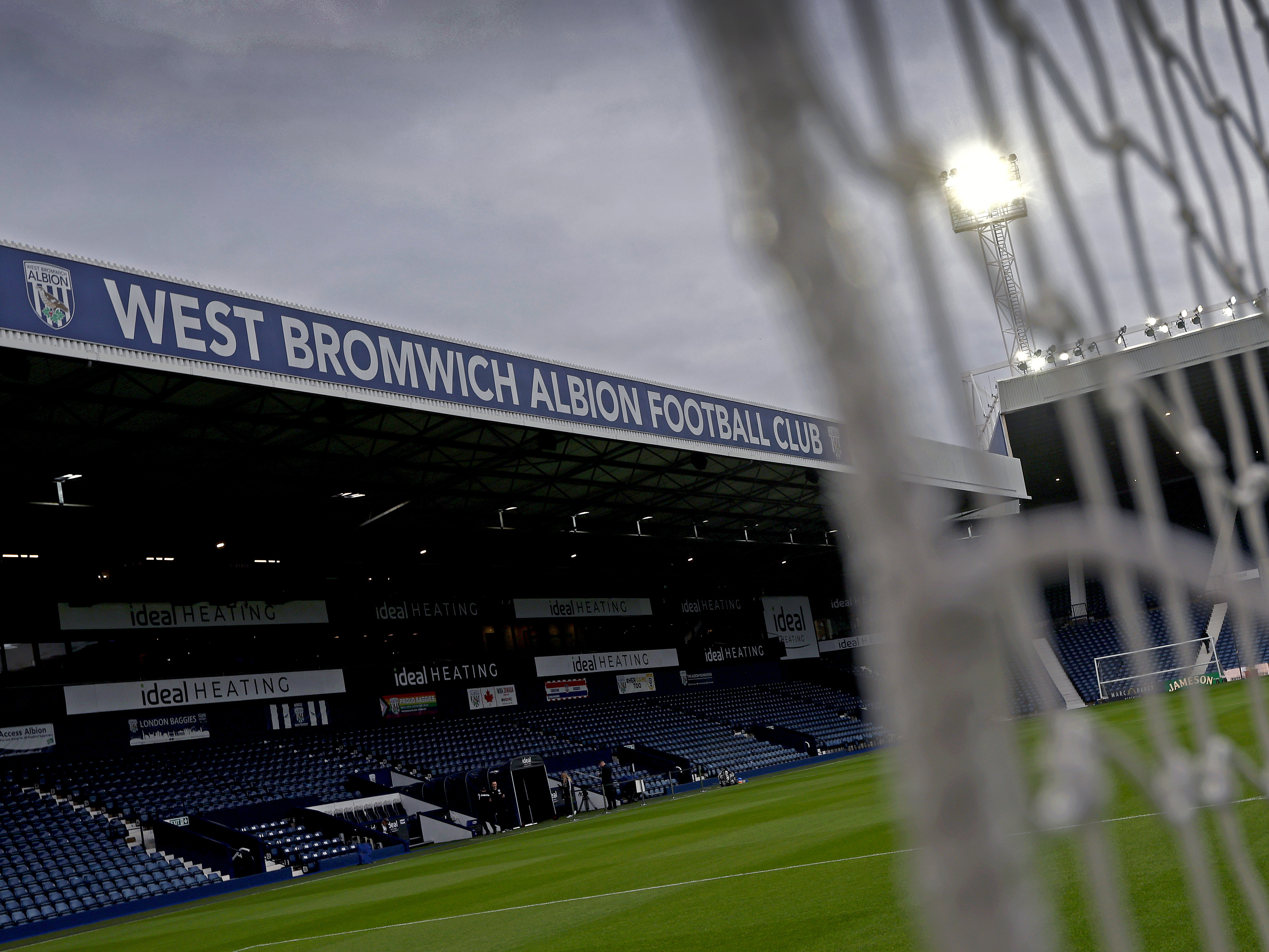 General view of The Hawthorns and the West Stand in particular