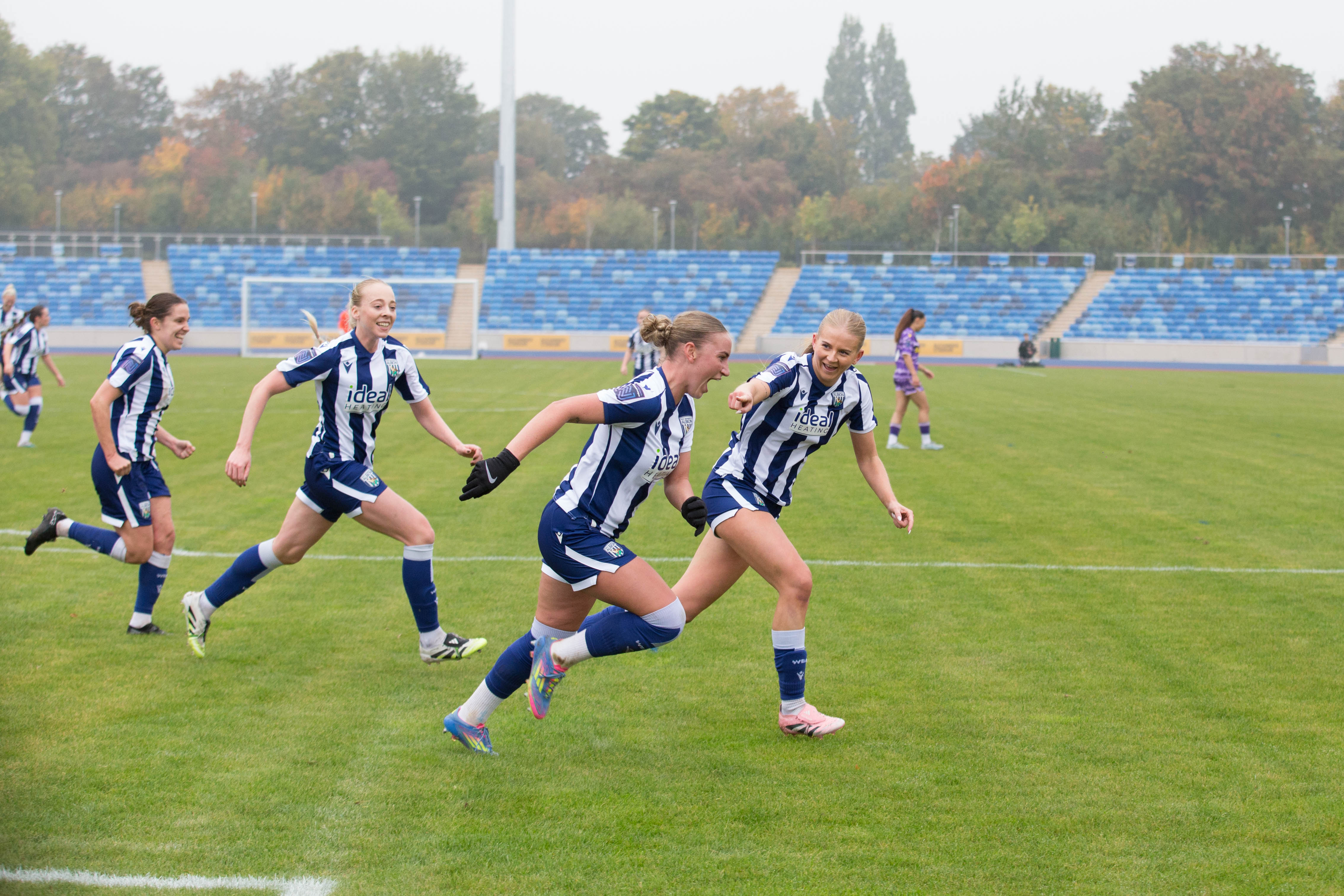 Albion Women celebrating against Stoke.