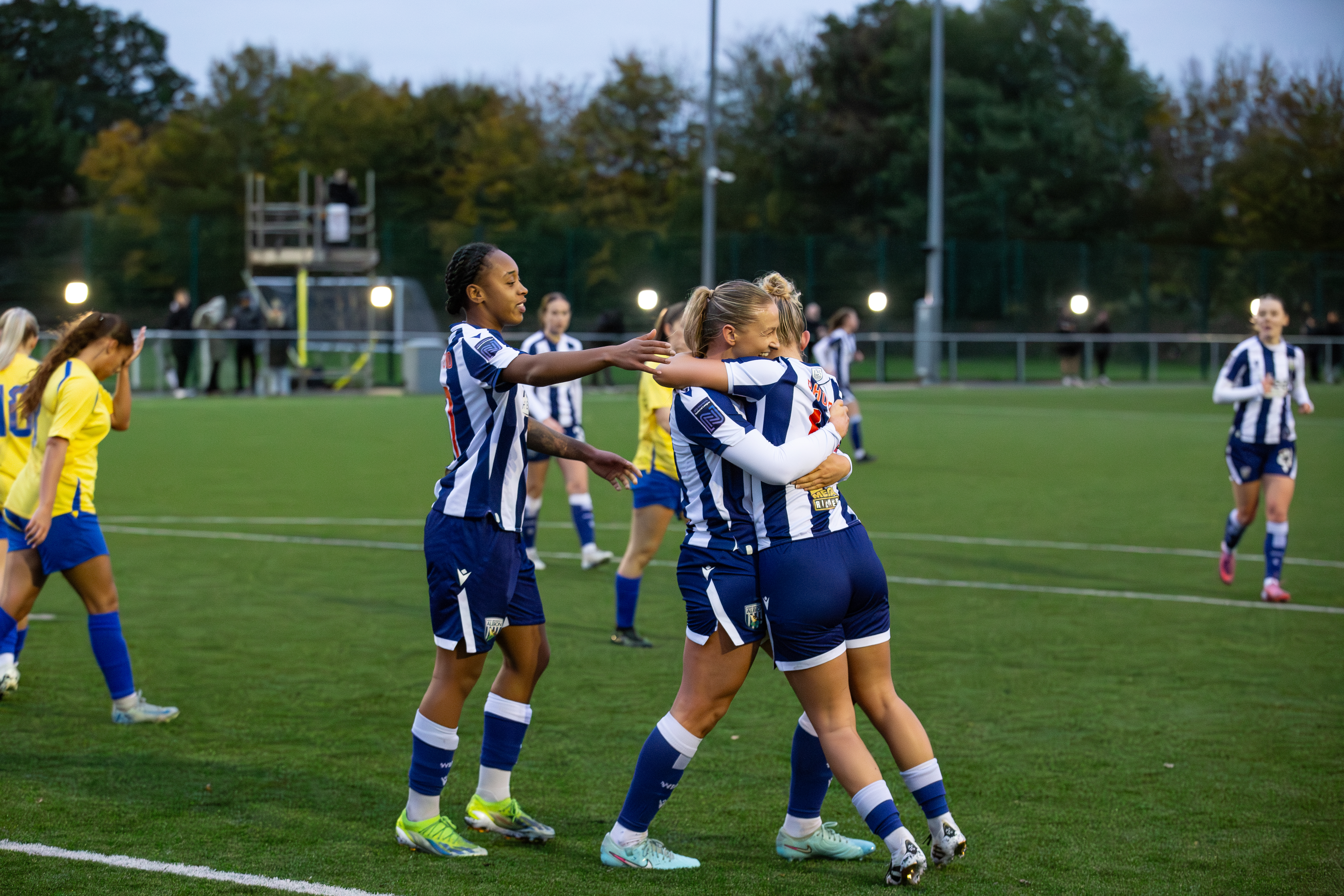Albion Women celebrating.