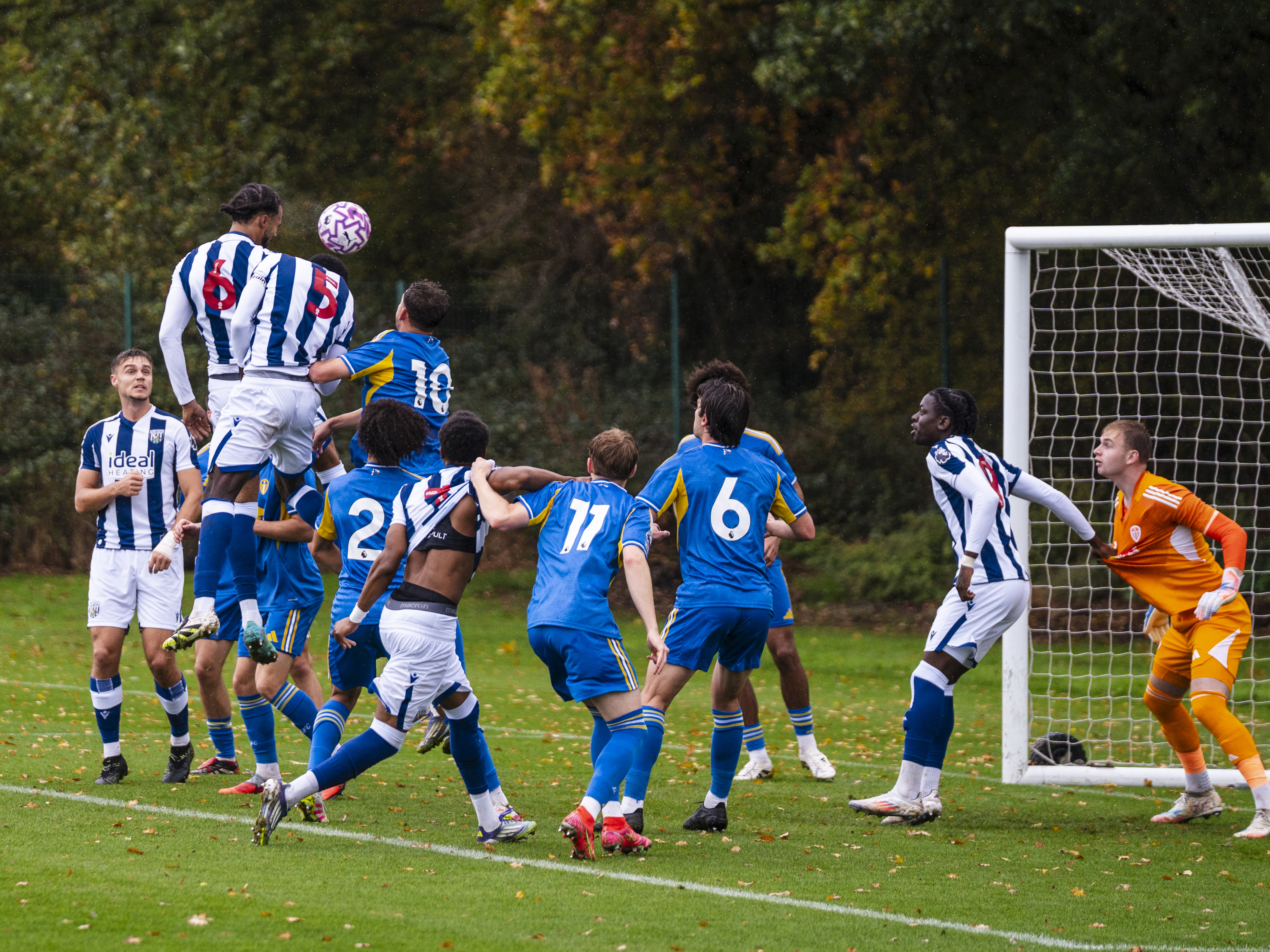 Jamal Mohammed scoring against Leeds for Albion's PL2 team