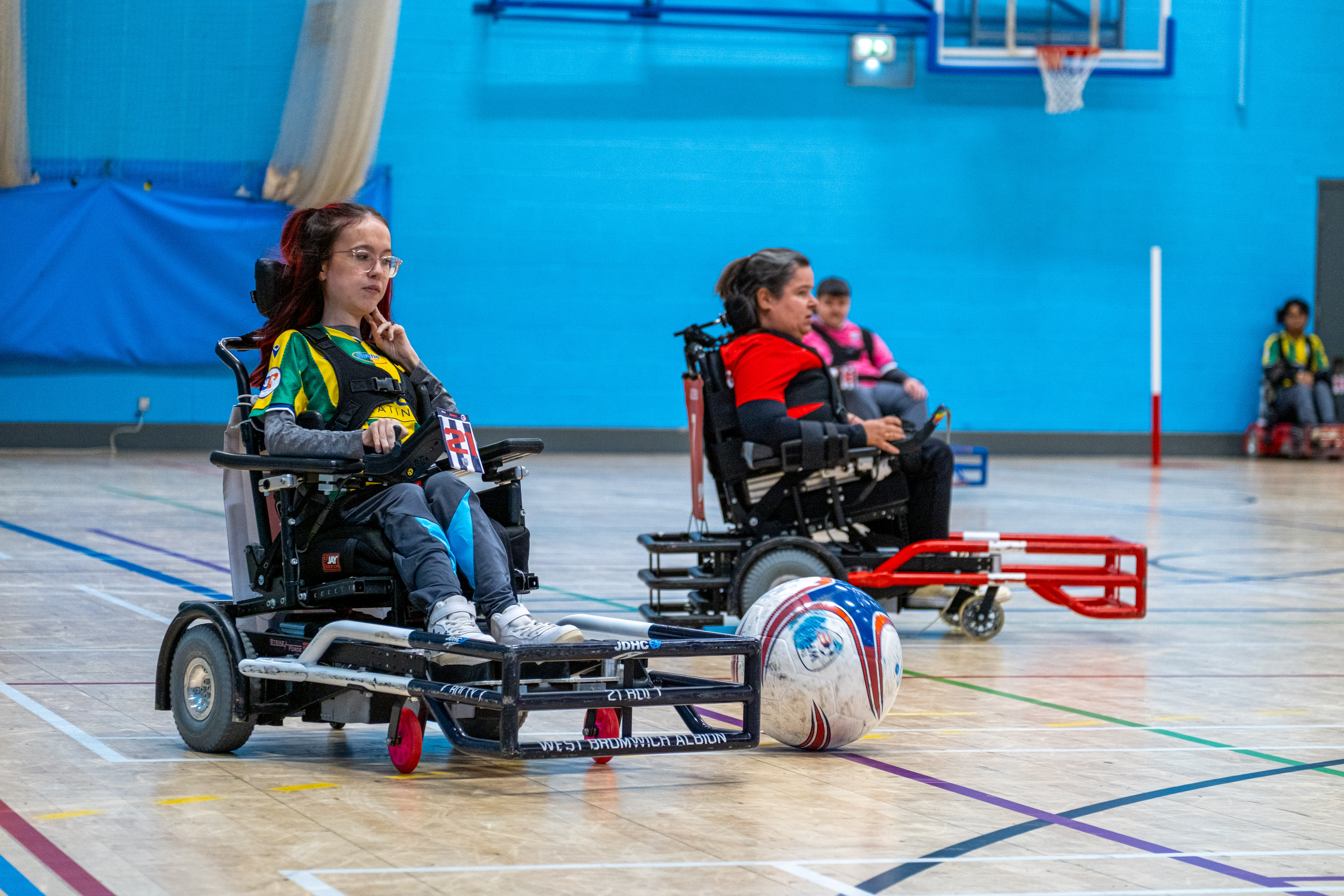 Abi Bolt with the ball.