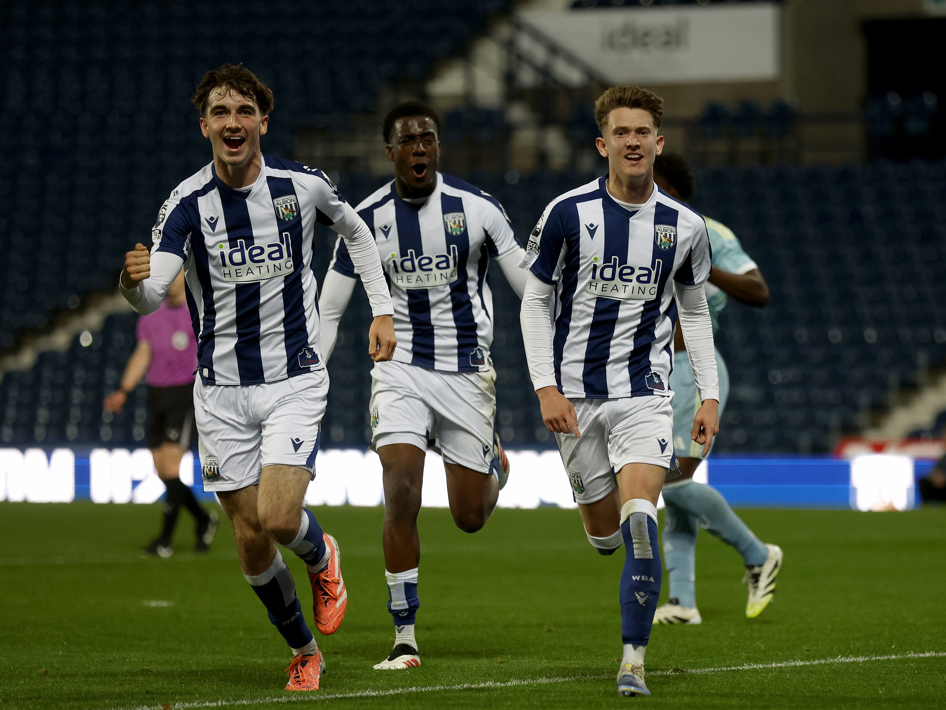 A photo of U21 attacker Jack Bray celebrating a goal against Juventus