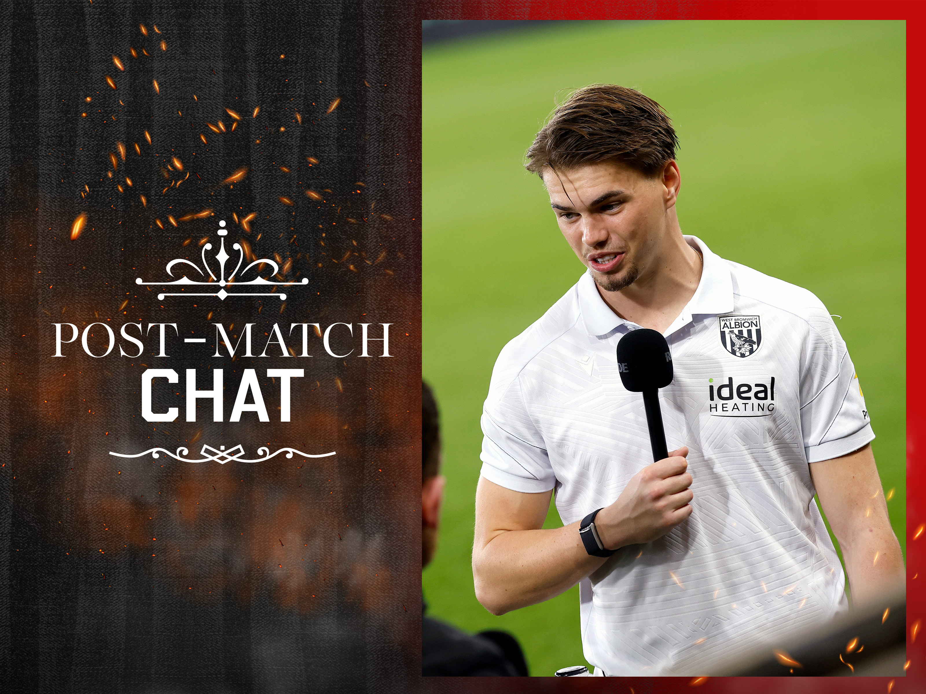 Josh Griffiths is interviewed on the Albion post-match chat after the win at Norwich 