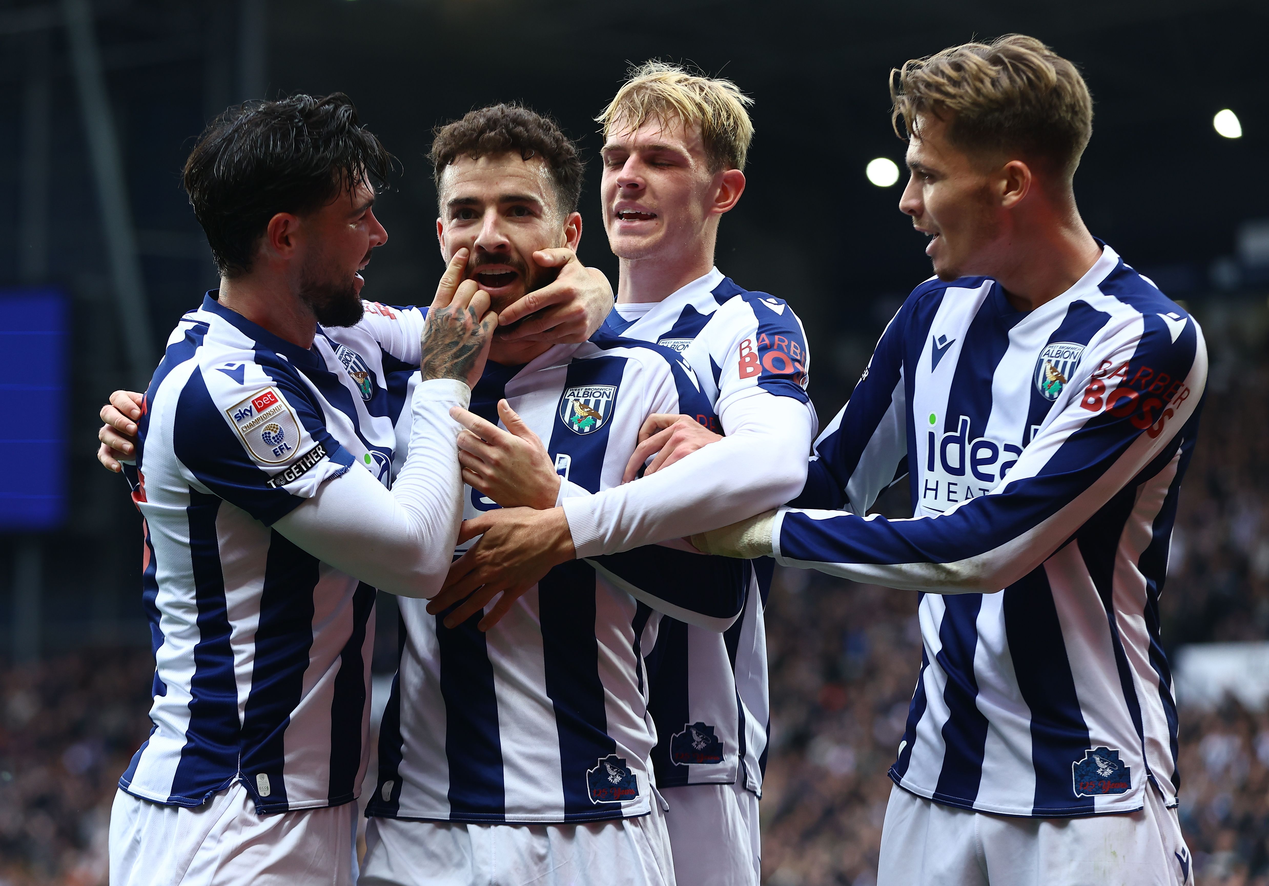 Mikey Johnston celebrates scoring against PNE with team-mates