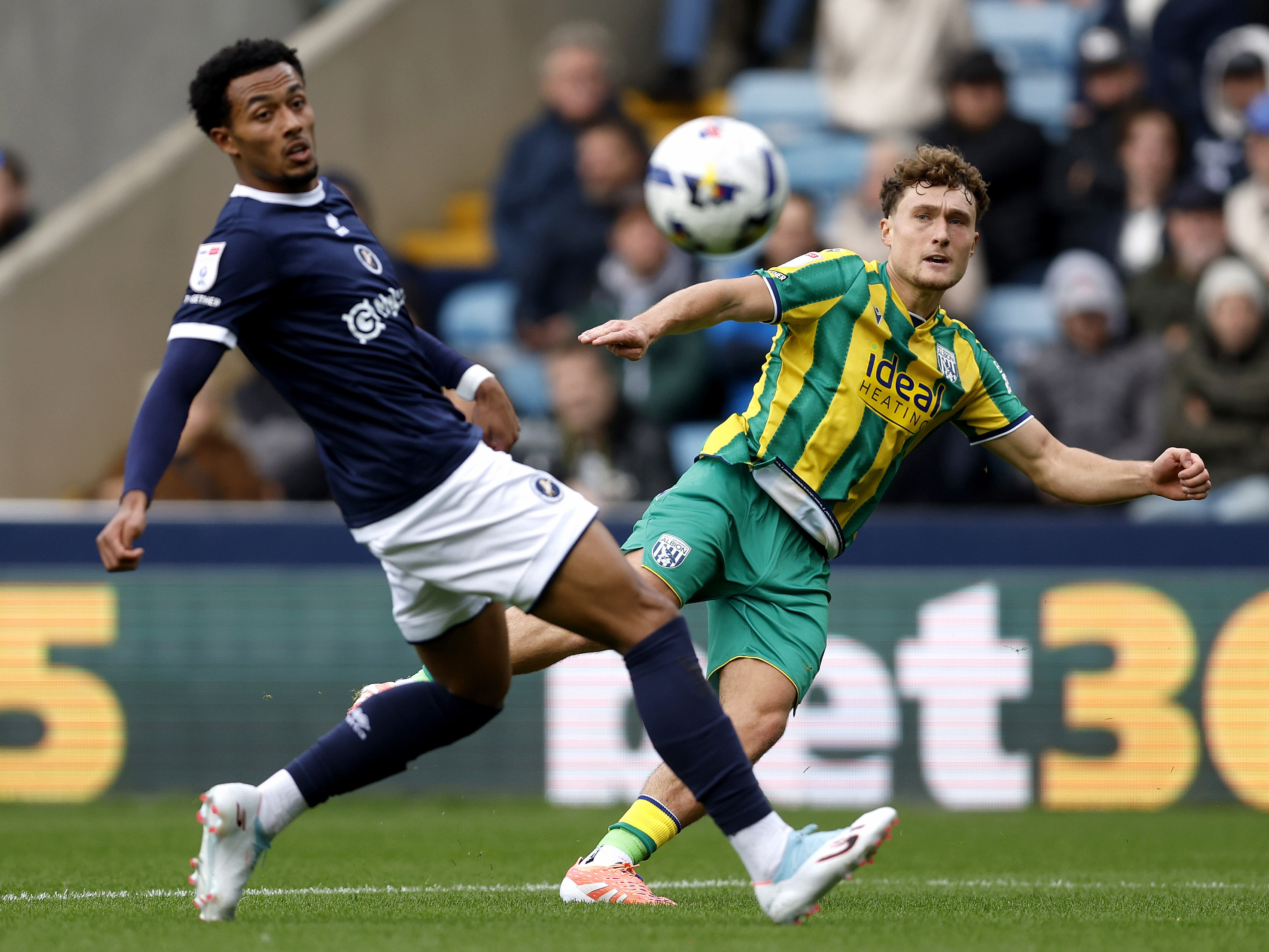 An image of Callum Styles playing against Millwall