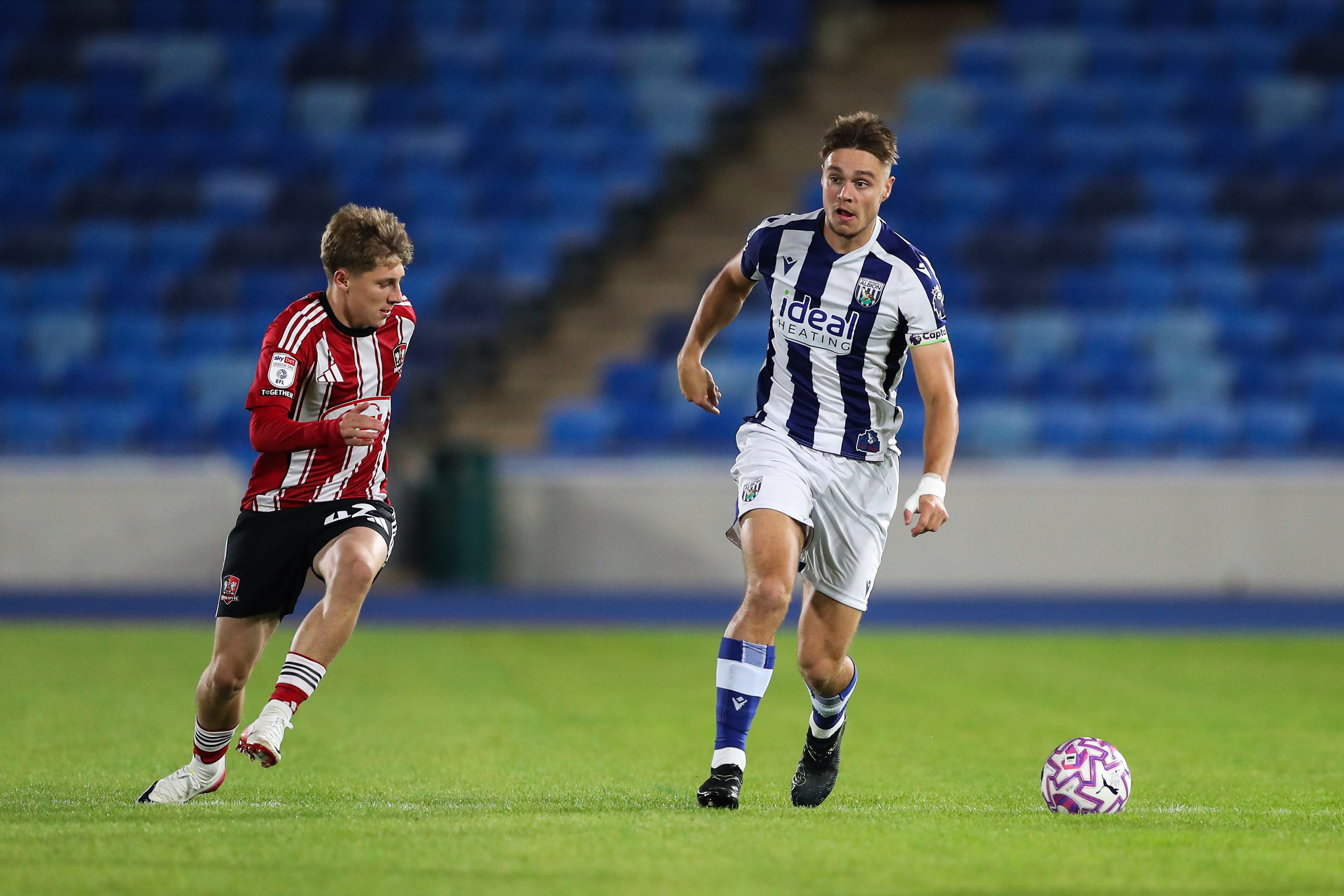 Albion in action against Exeter.