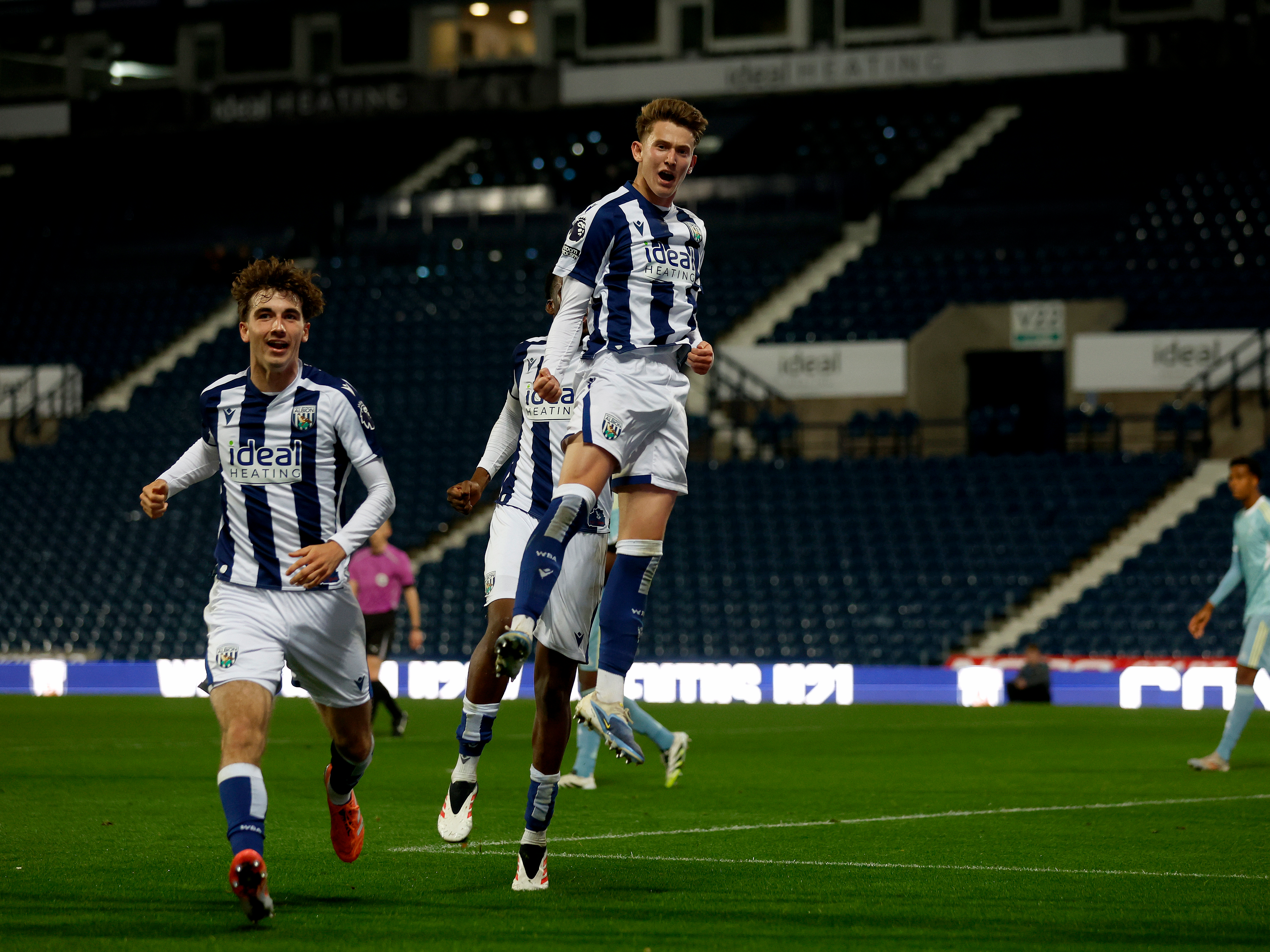 A photo of Jack Bray celebrating a goal. 