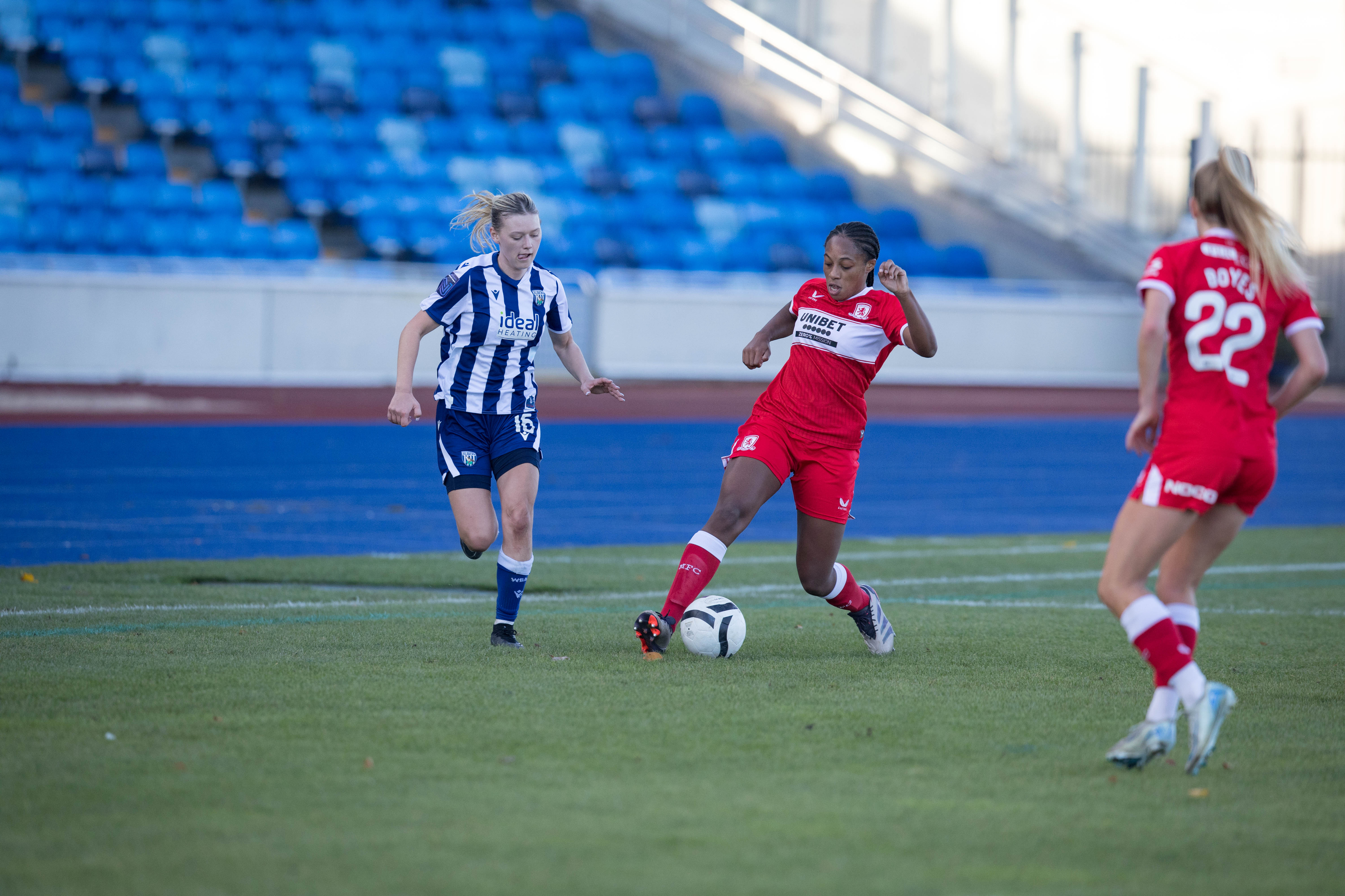 Naomi Sharp in action for Albion.