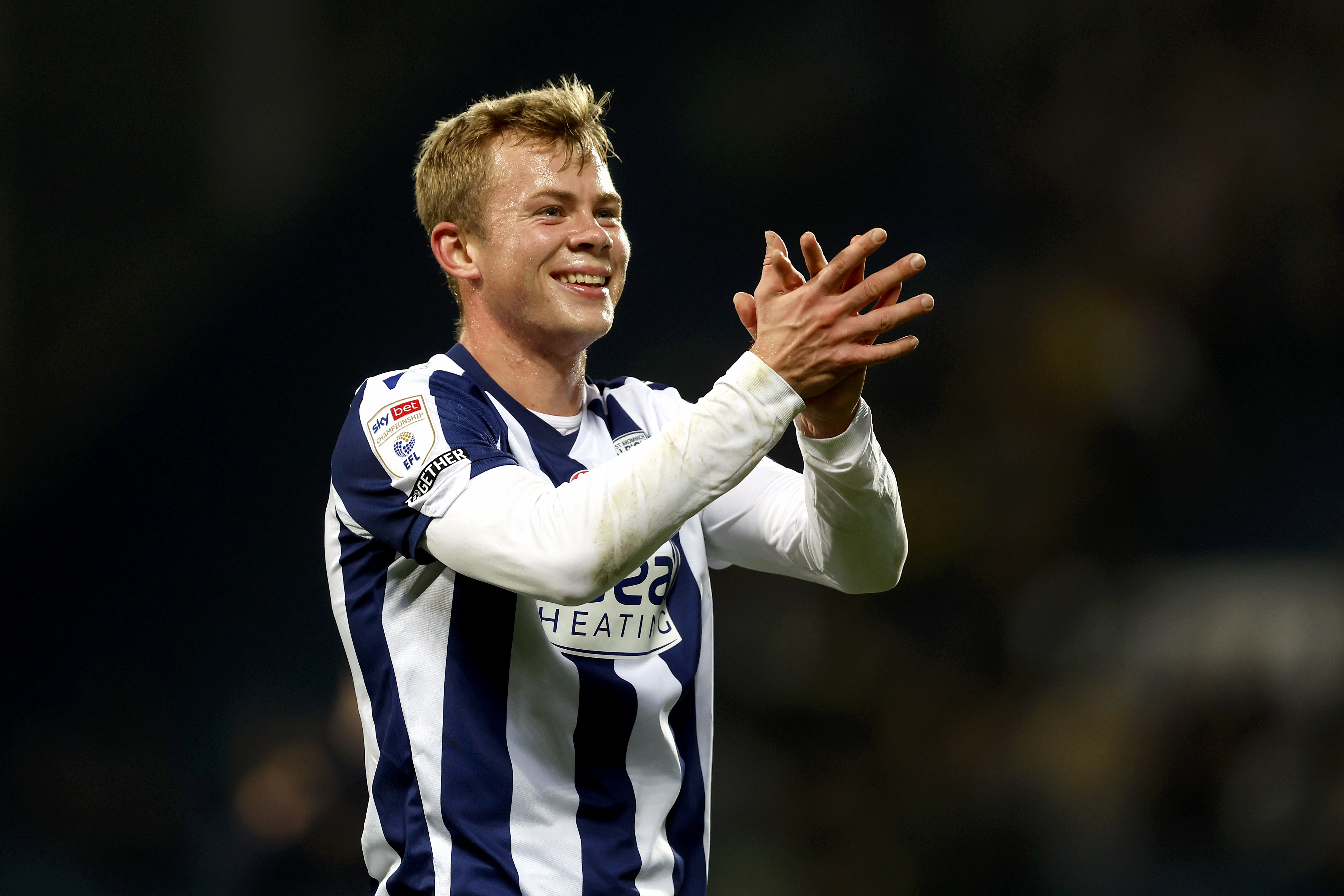 Aune Heggebø clapping WBA fans after the Oxford game
