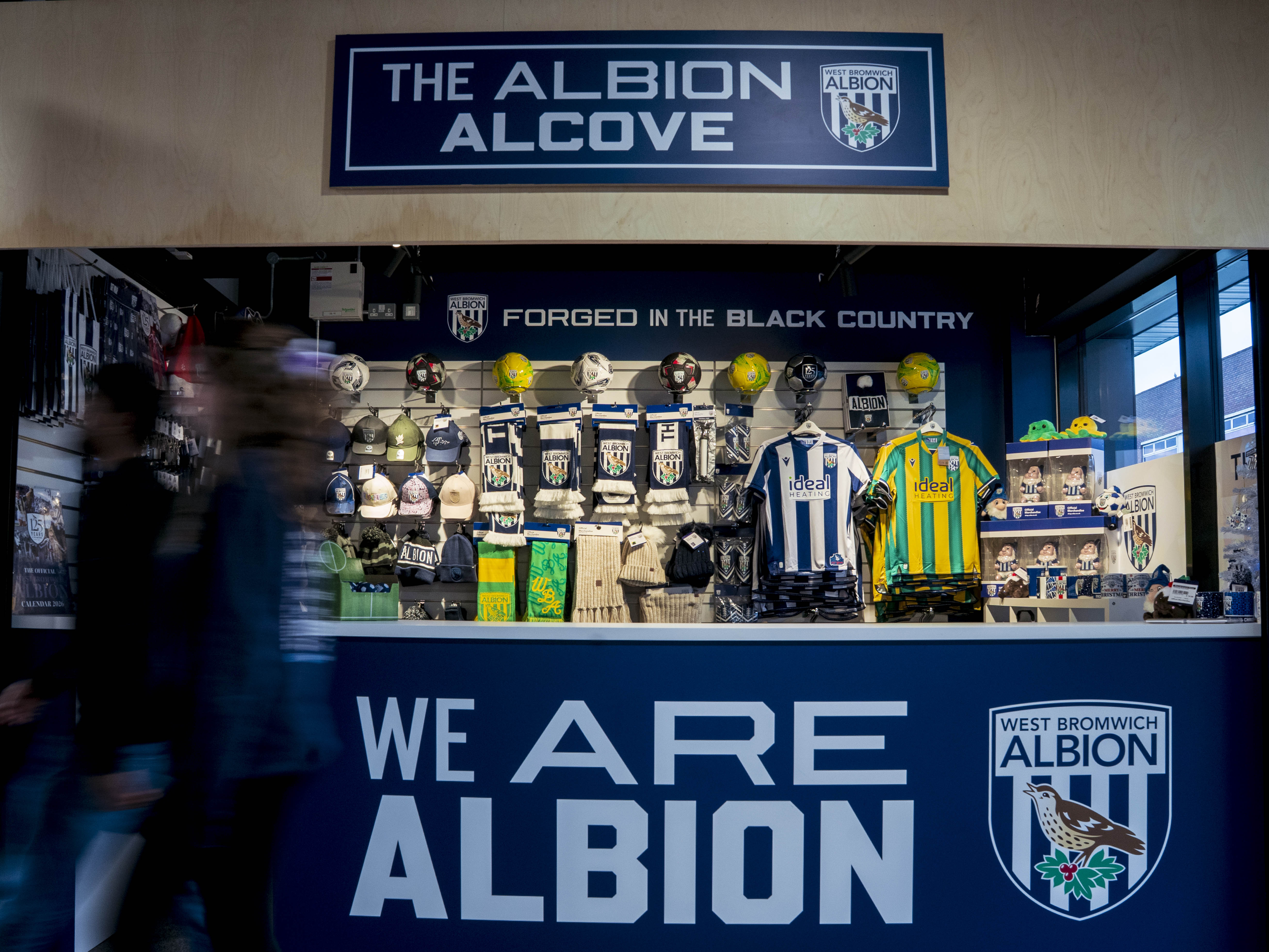 A general photo of the Albion Alcove club shop in West Bromwich