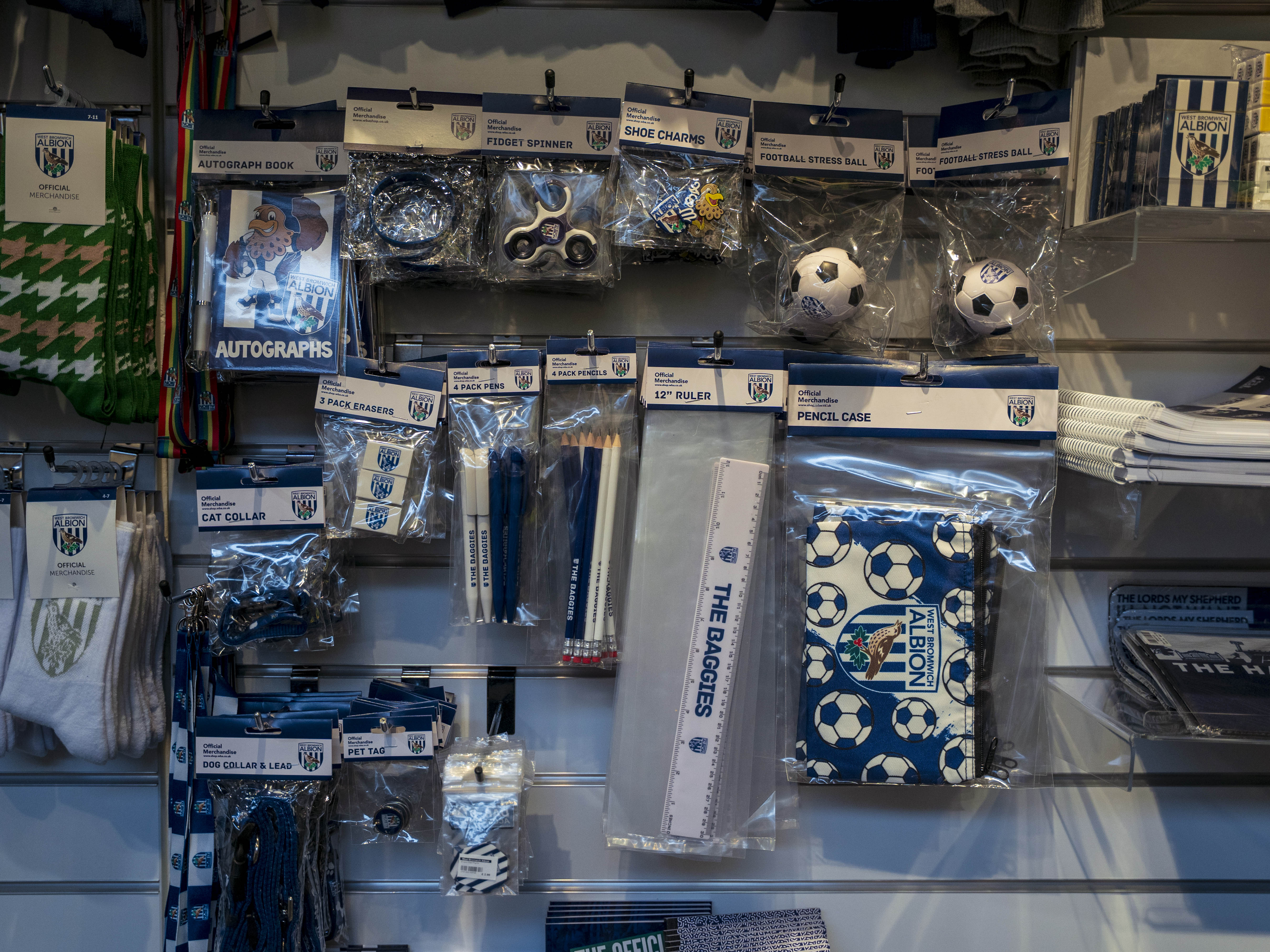 A general photo of the Albion Alcove club shop in West Bromwich