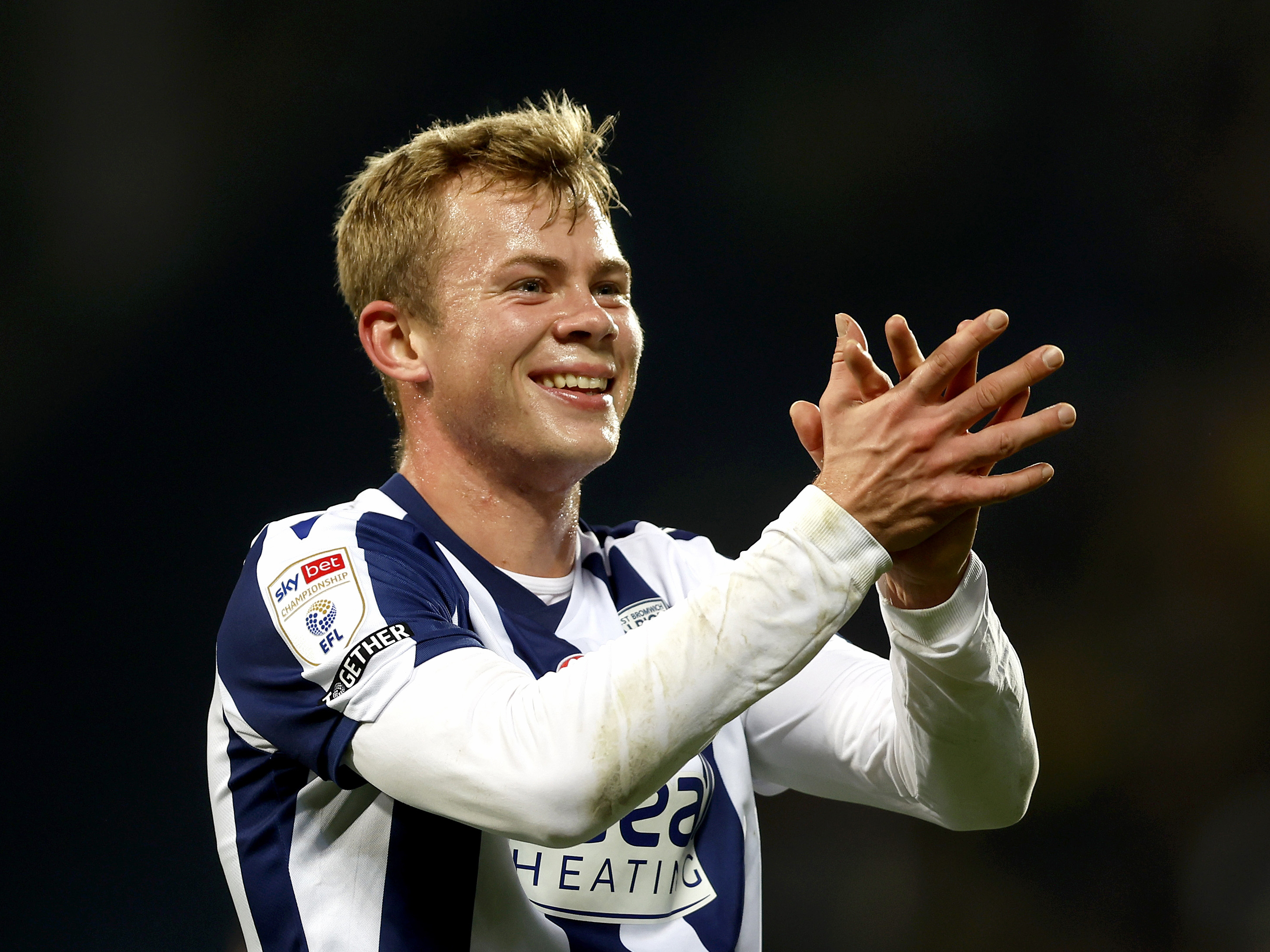 Aune Heggebø clapping WBA fans after the Oxford game