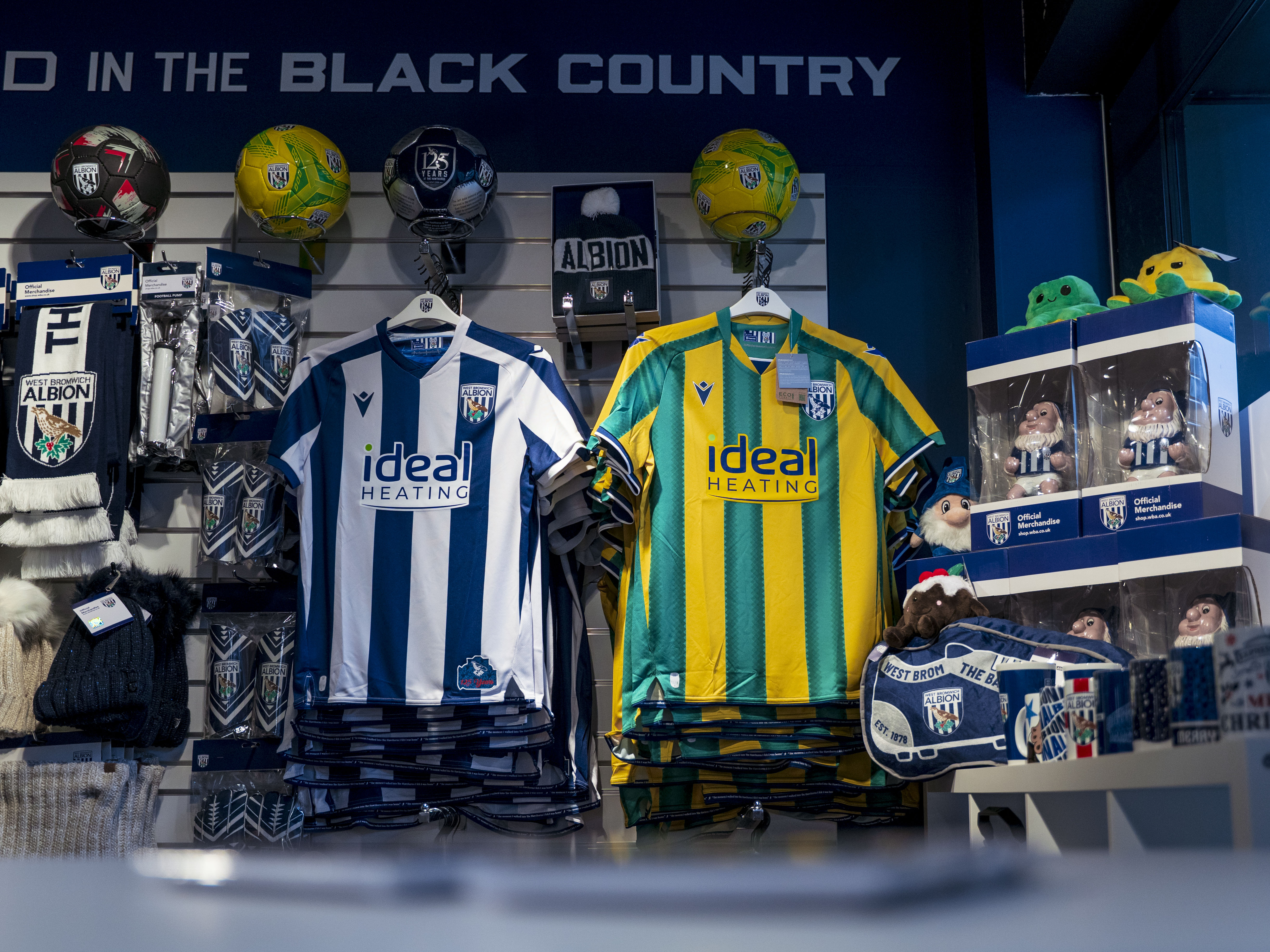 A general photo of the Albion Alcove club shop in West Bromwich