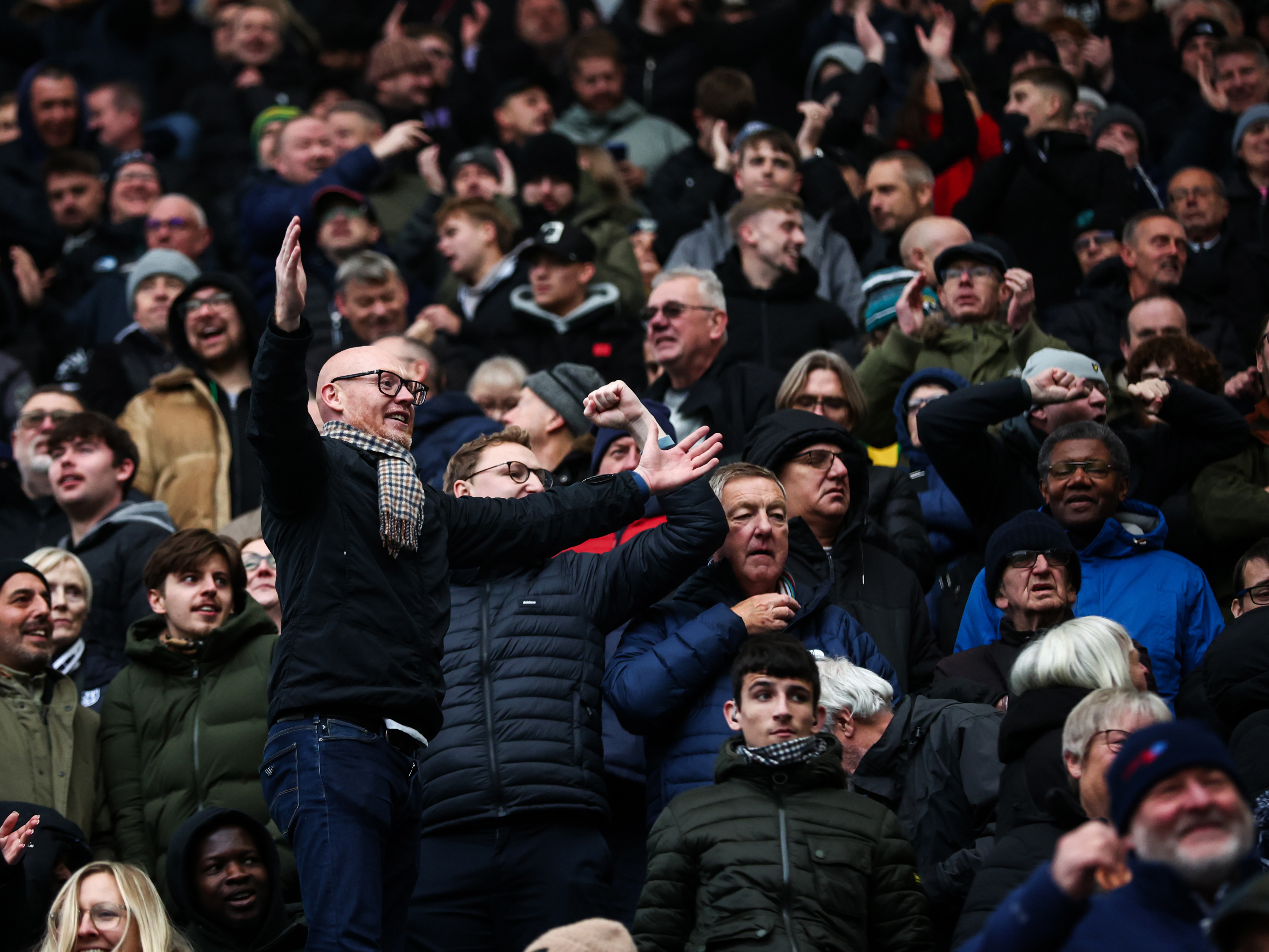 An image of Albion supporters at Coventry