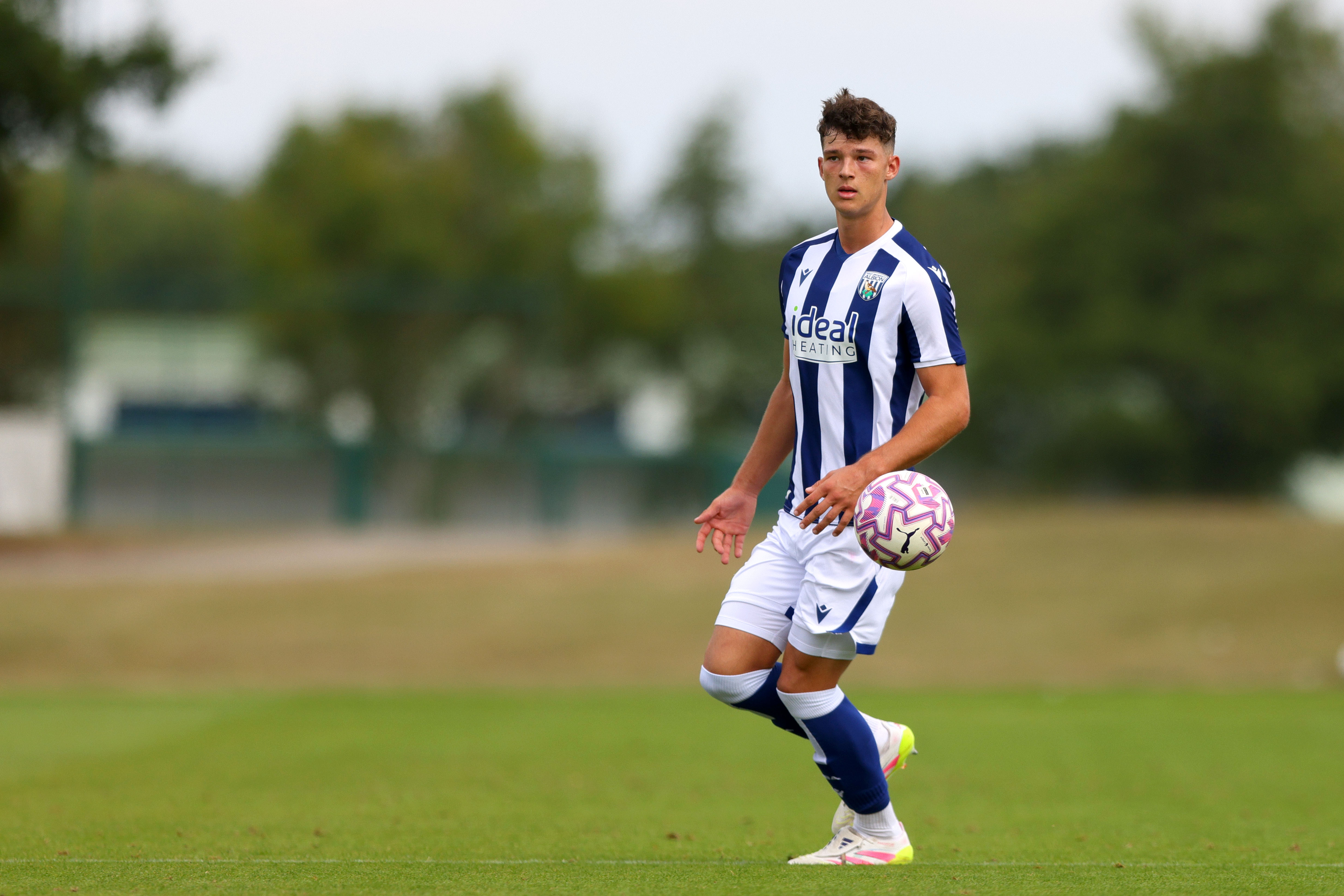 Noah DuPont in action for Albion's Under-18s against Brighton.