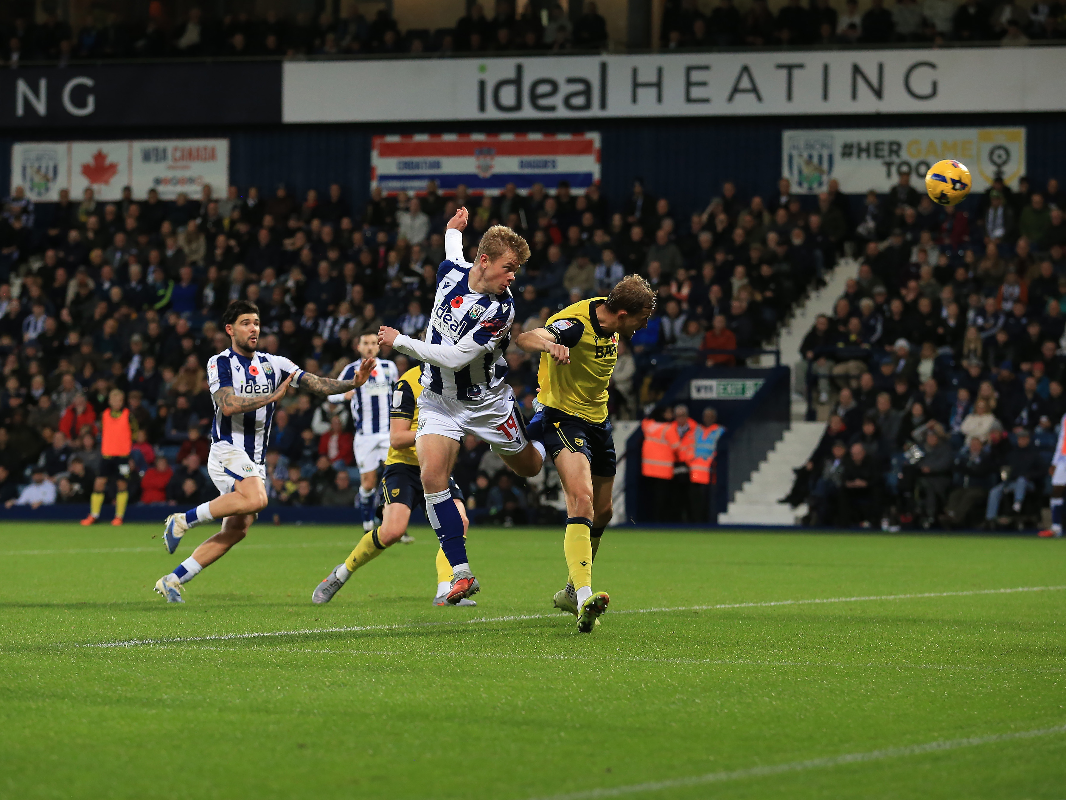 An image of Aune Heggebo scoring his goal against Oxford