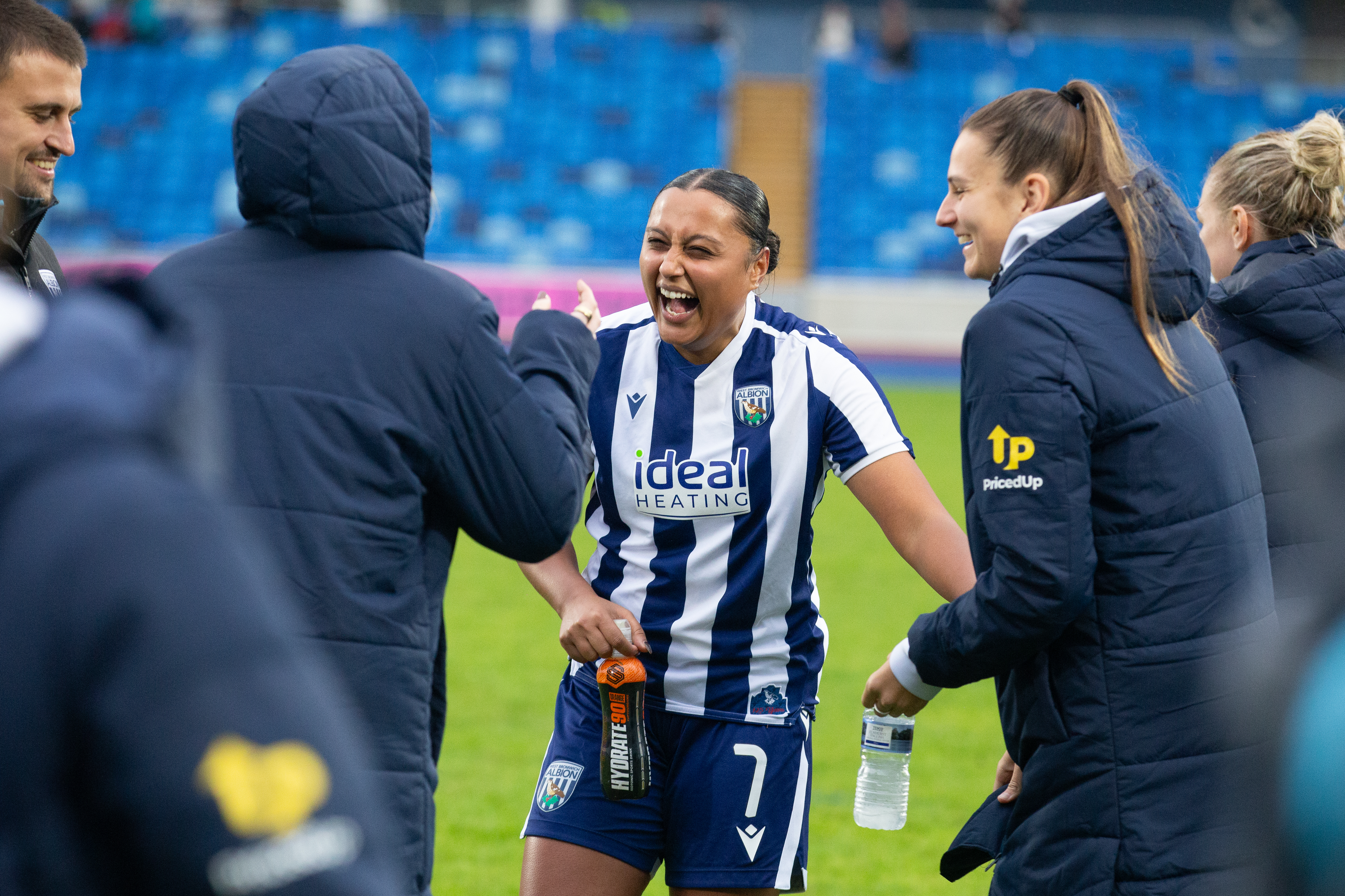 Simran Jhamat laughing in the home kit