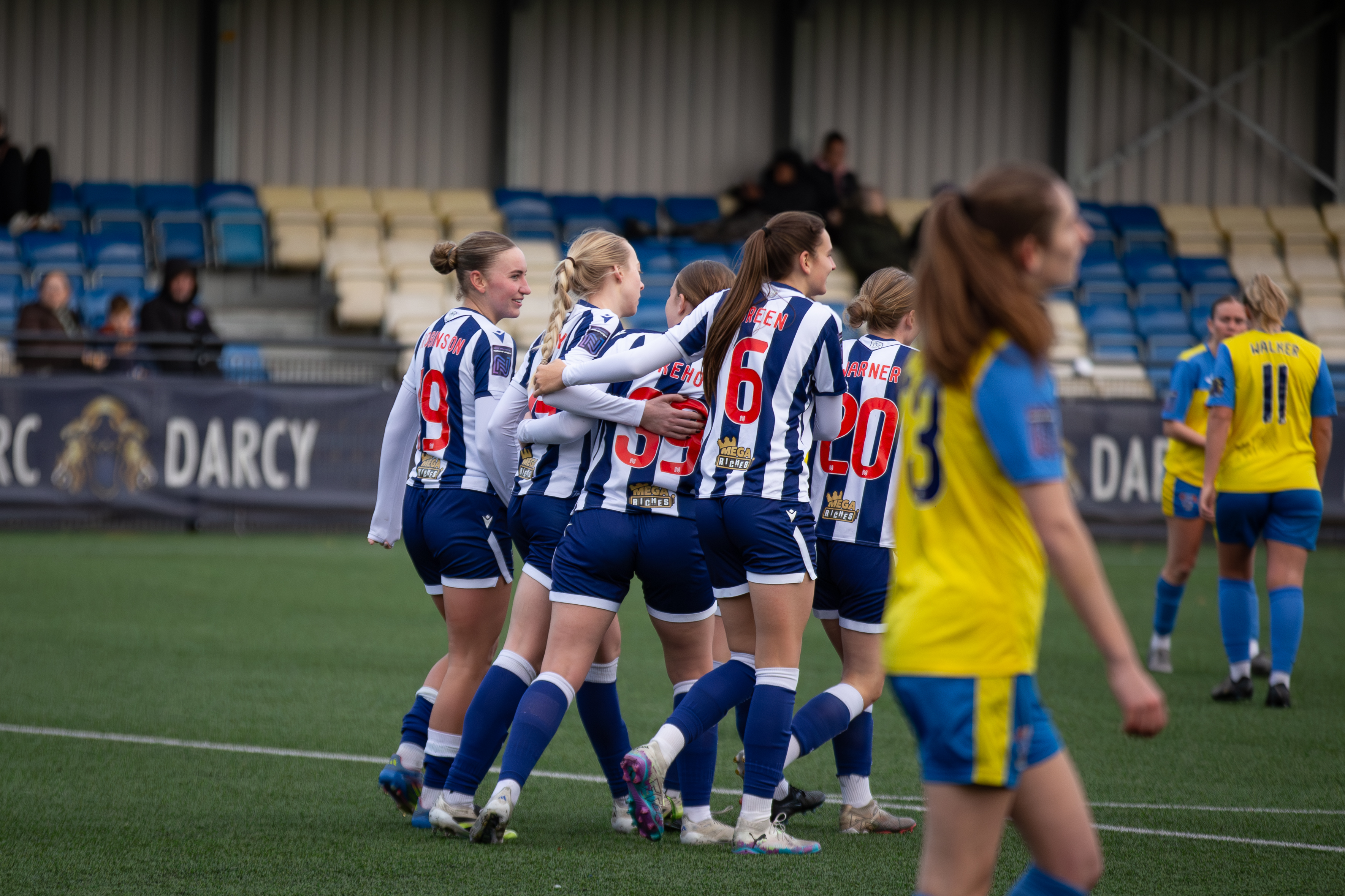 Ellie May after scoring against Sporting Khalsa.