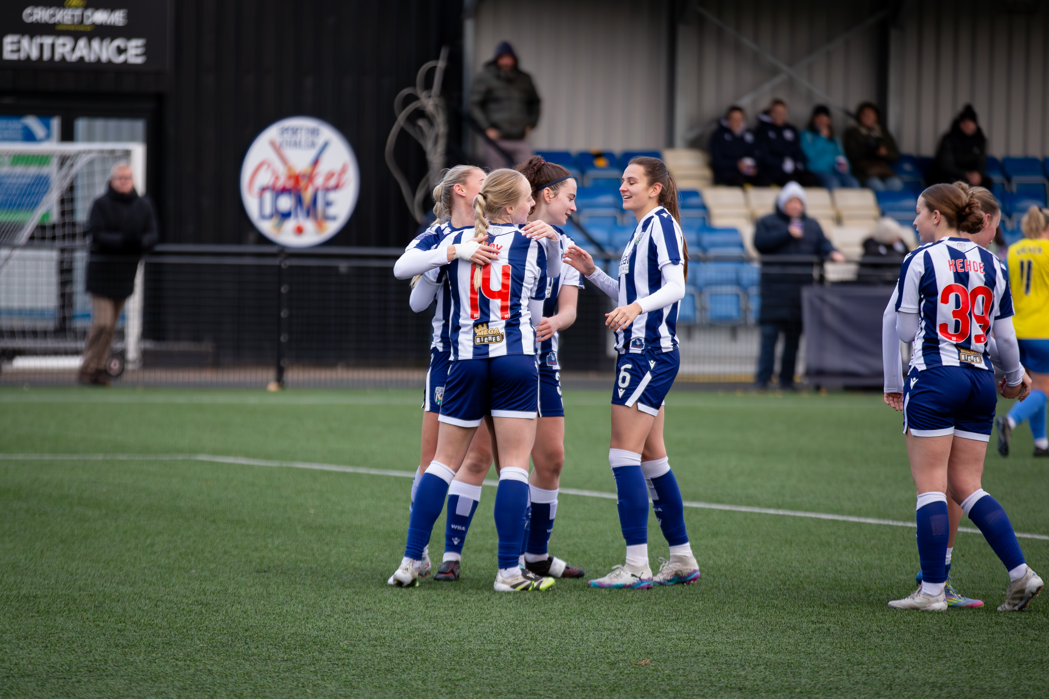 Ellie May after scoring against Sporting Khalsa.
