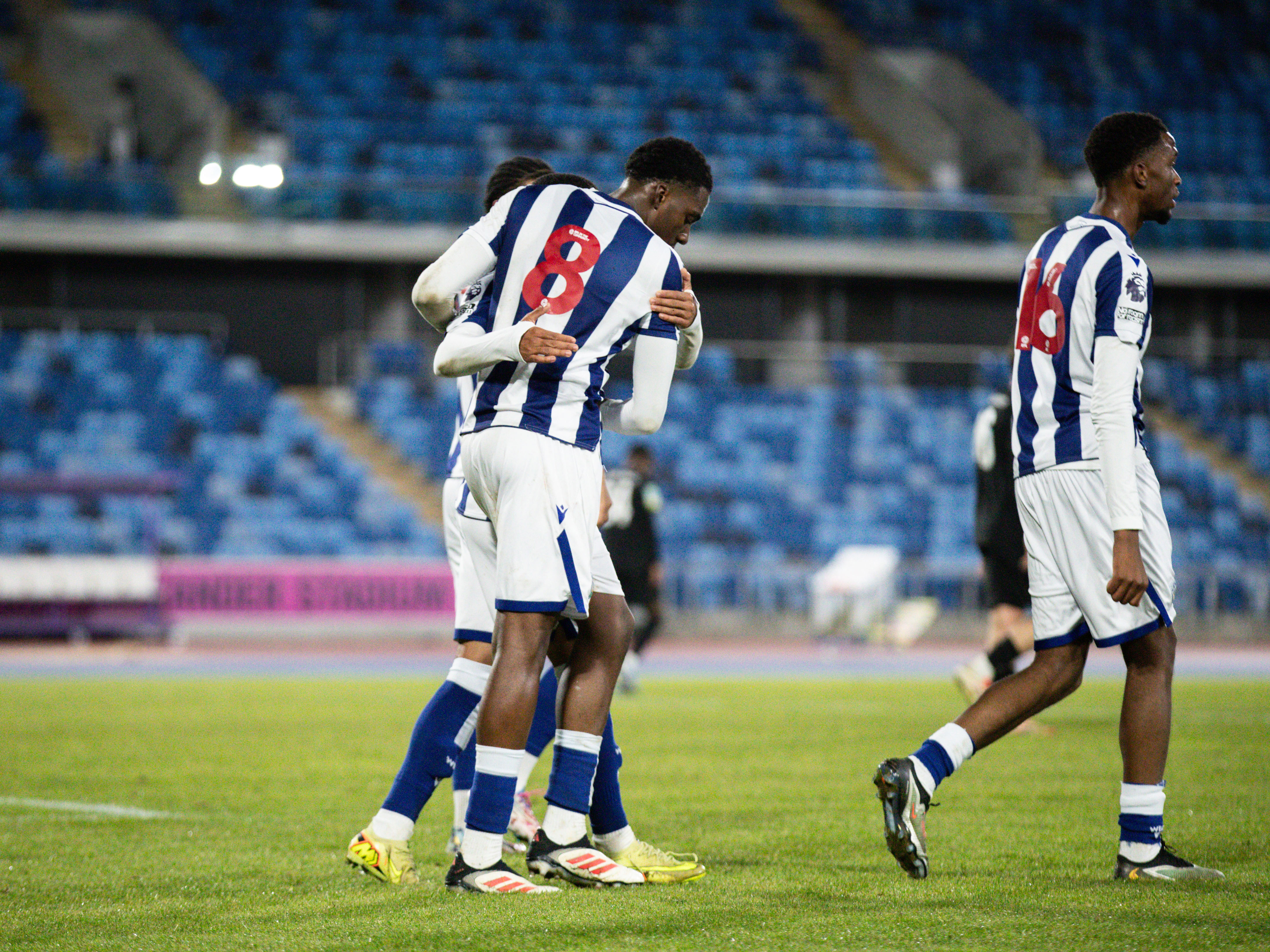 A photo of Albion U21 midfielder Souleyman Mandey celebrating a goal 