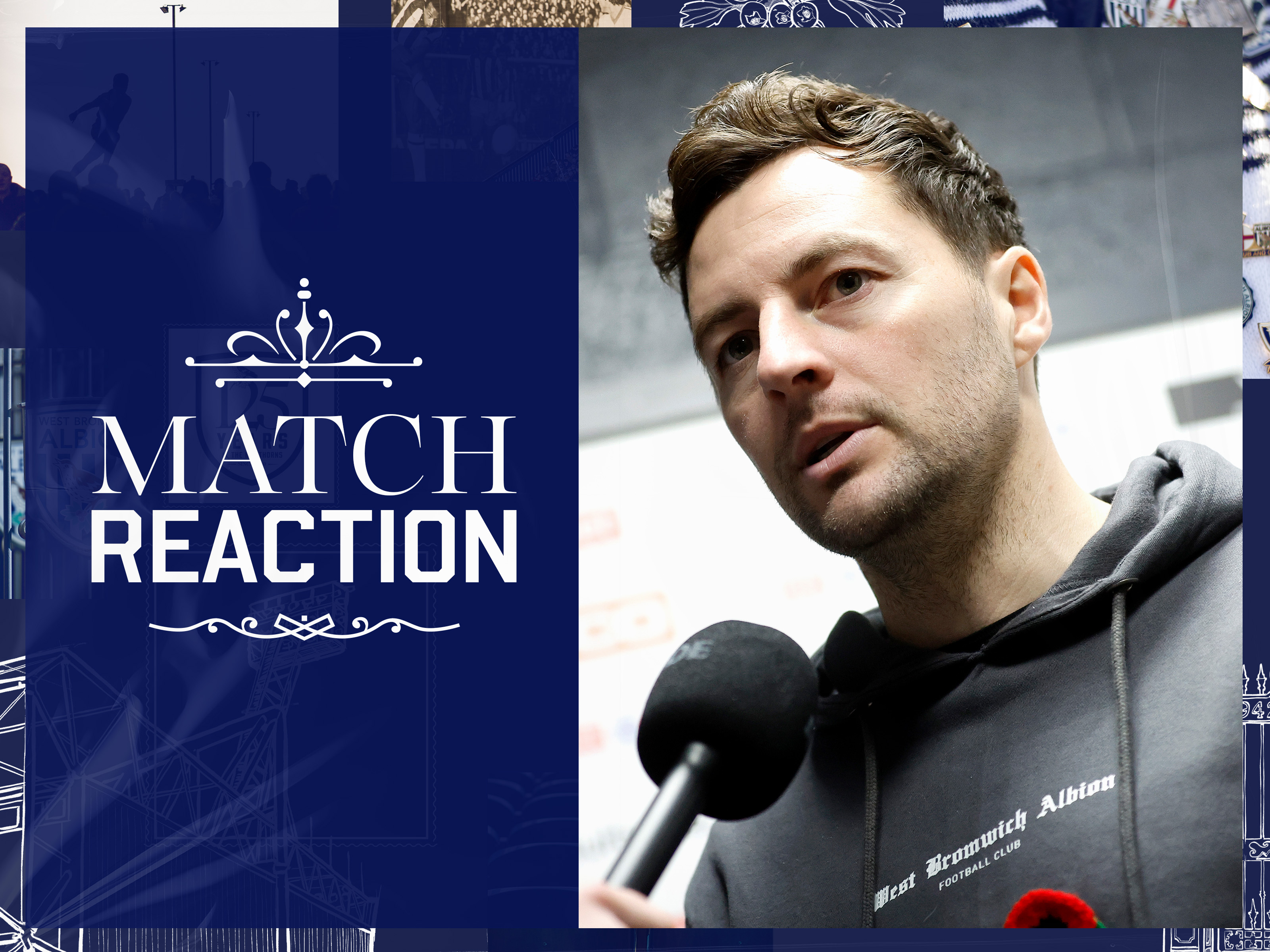 Ryan Mason is interviewed by WBA TV after WBA's draw against Sheffield Wednesday