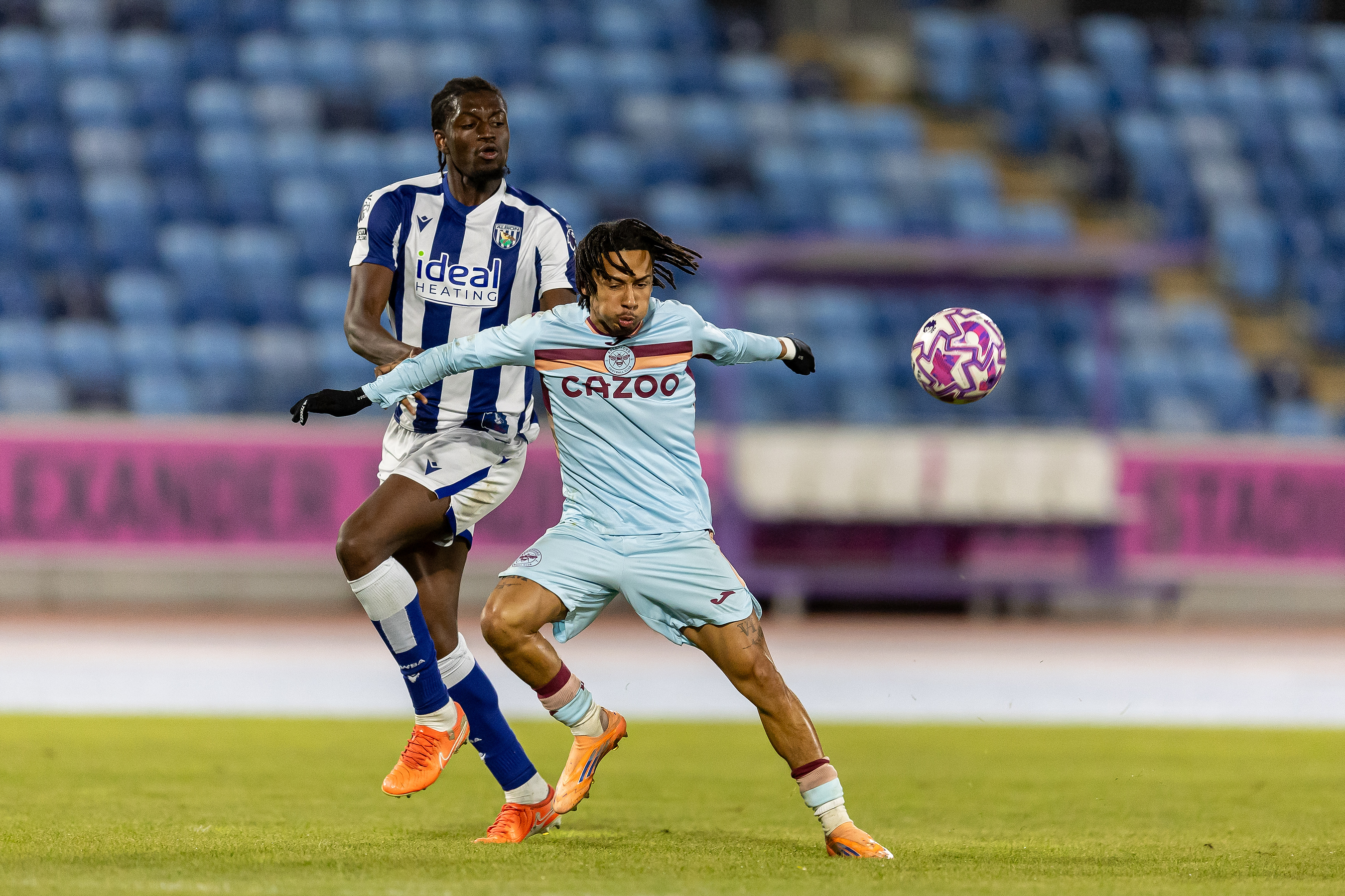 Michael Parker in PL2 action against Brentford 