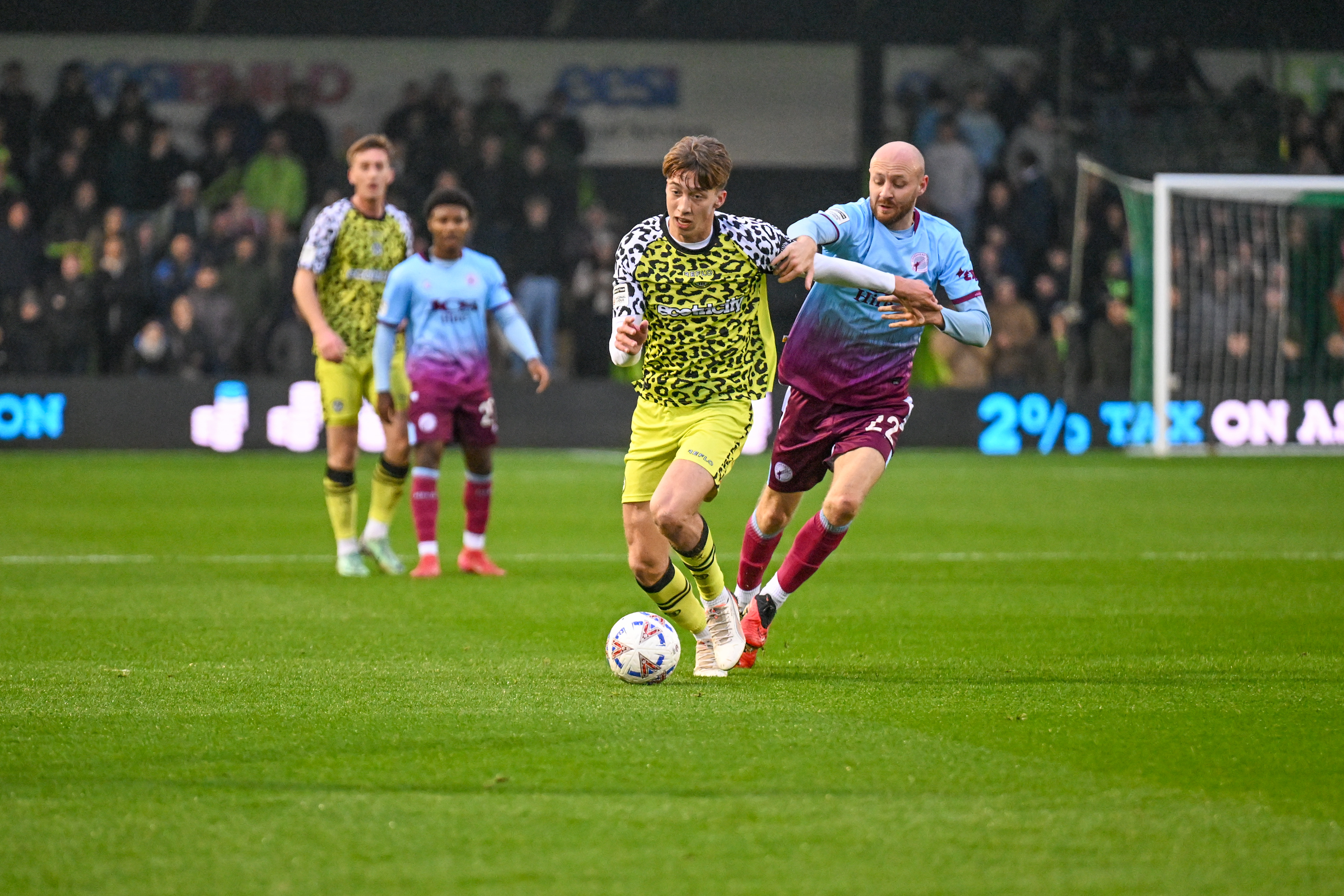 Harry Whitwell on the ball for Forest Green Rovers