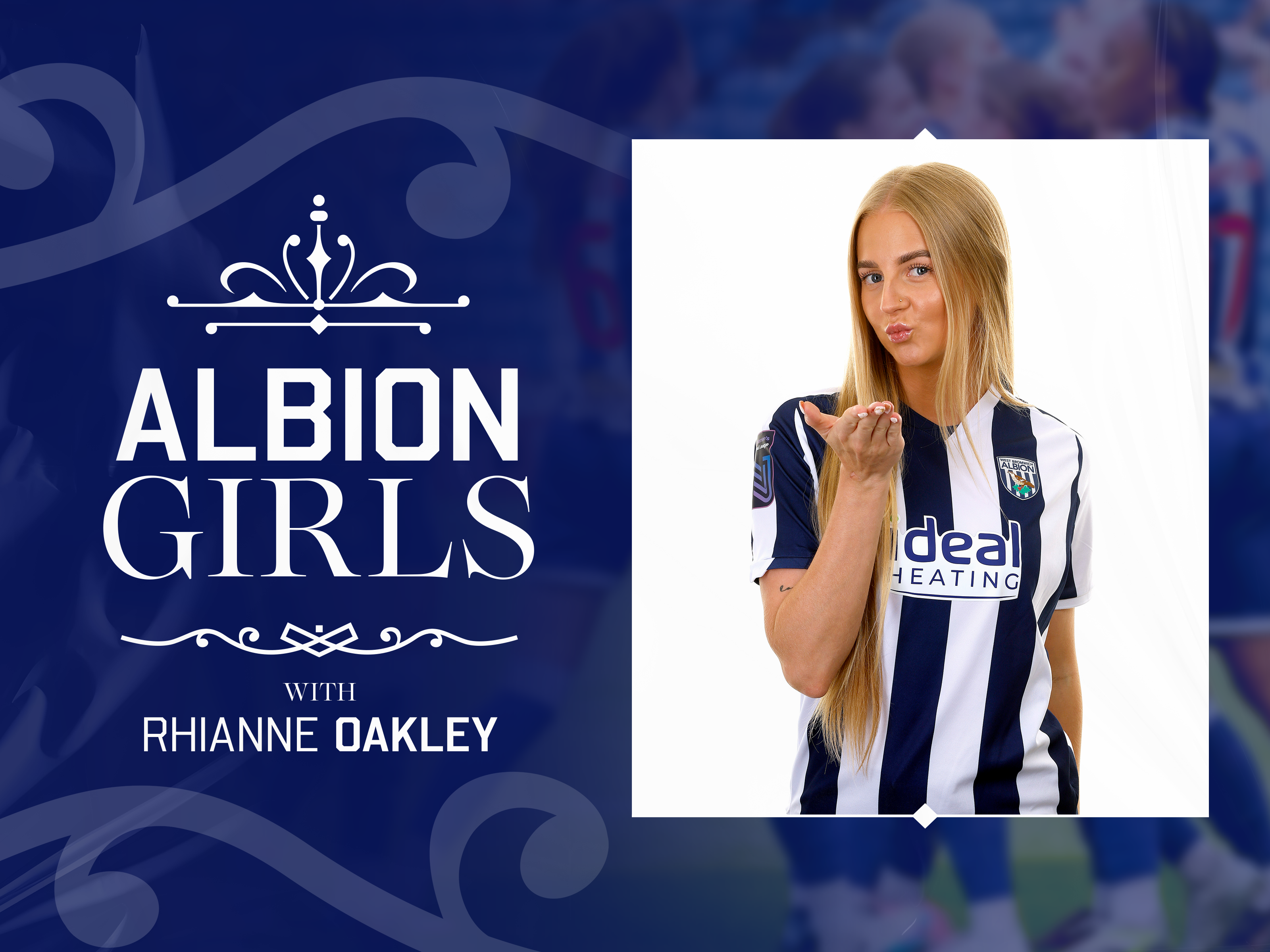 A graphic showing the Albion Girls featuring Rhianne Oakley.