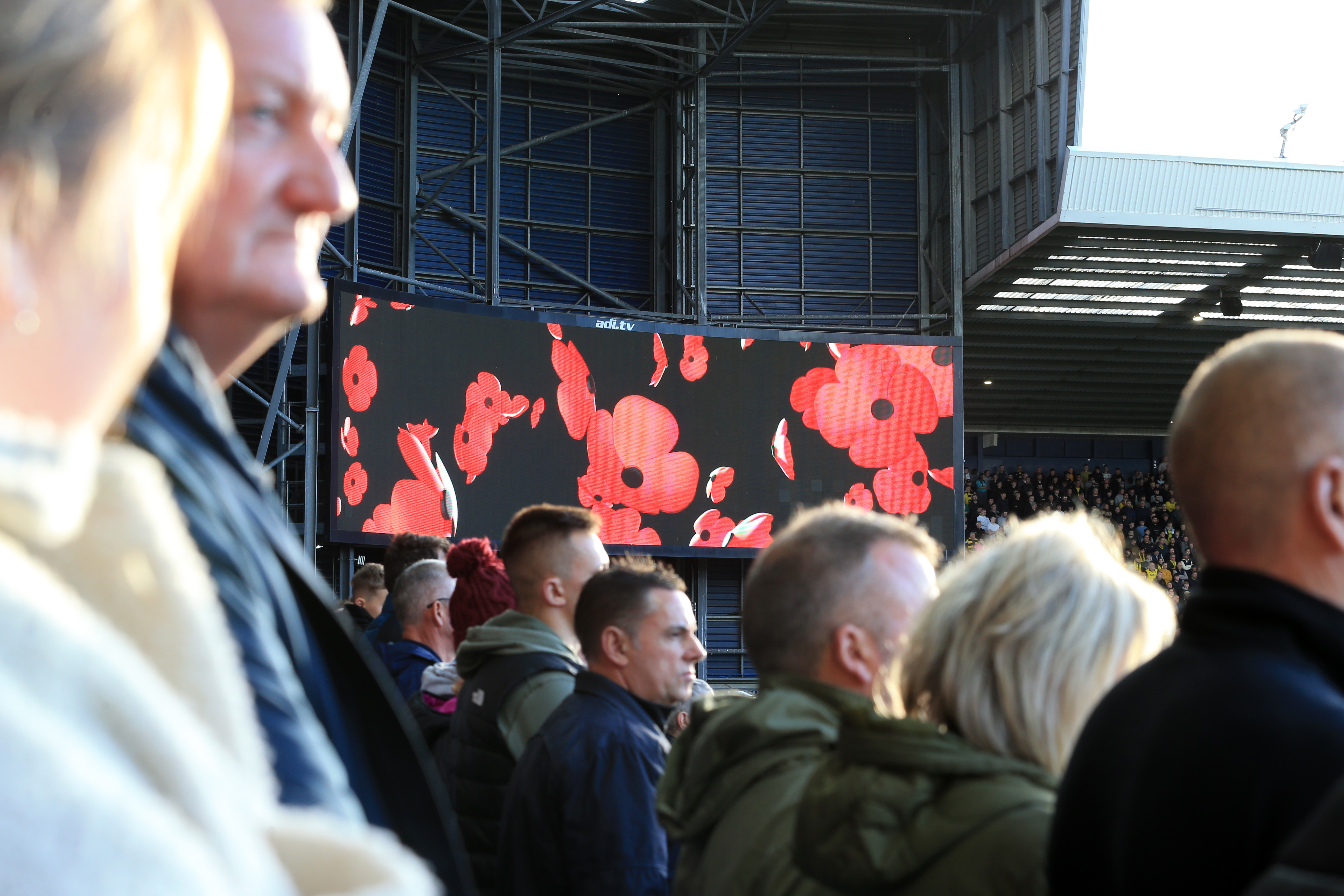 Poppies on the big screen at The Hawthorns 