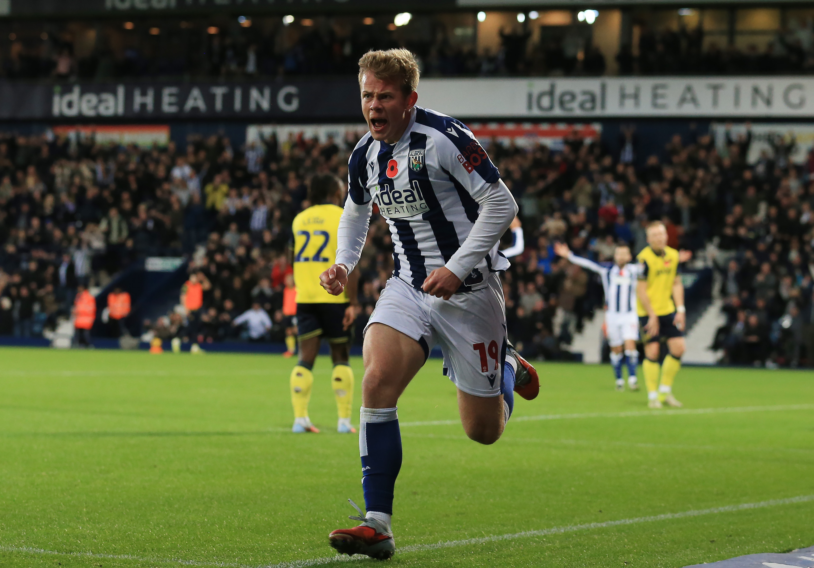 Aune Heggebø celebrates scoring against Oxford