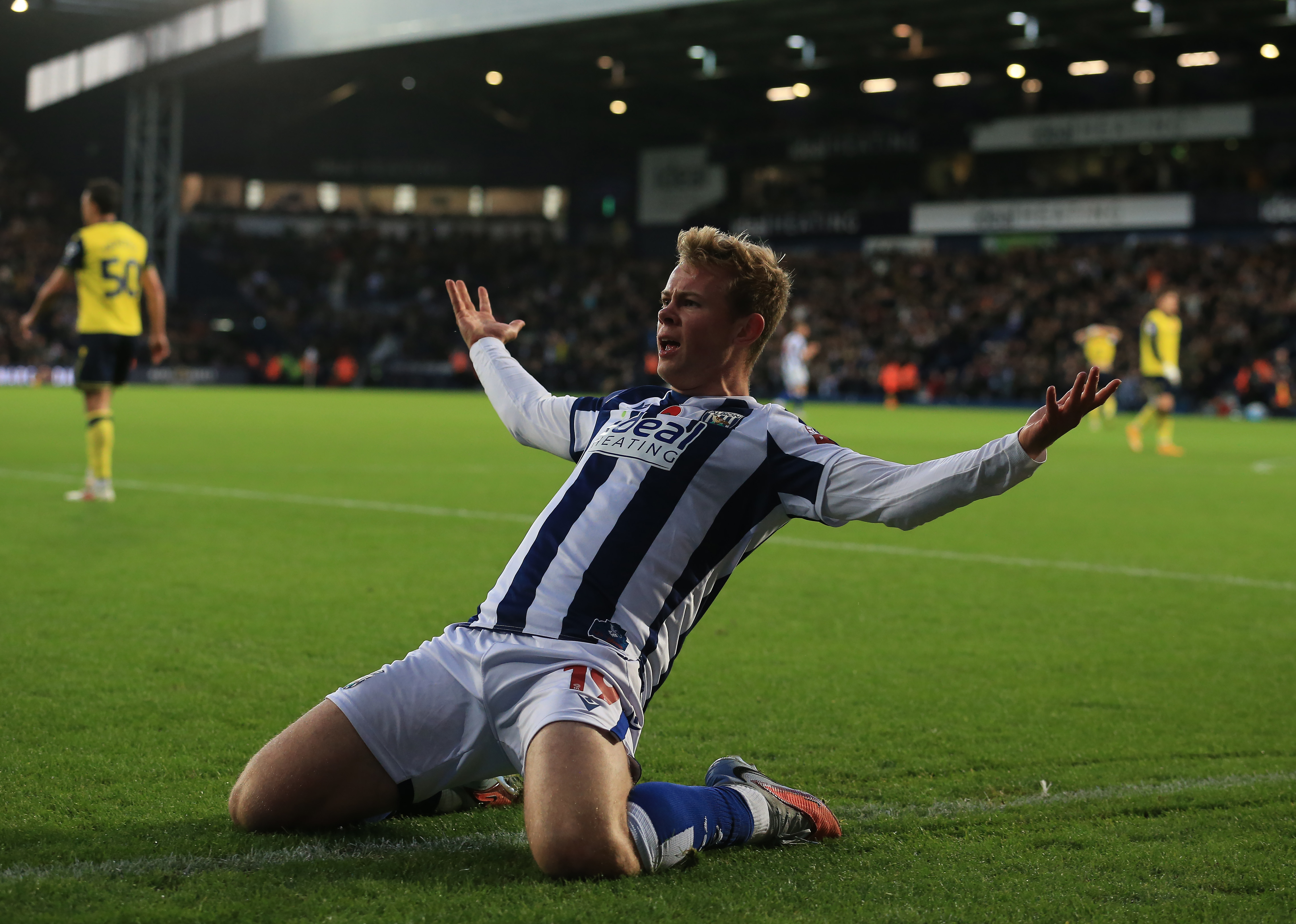 Aune Heggebø celebrates scoring against Oxford