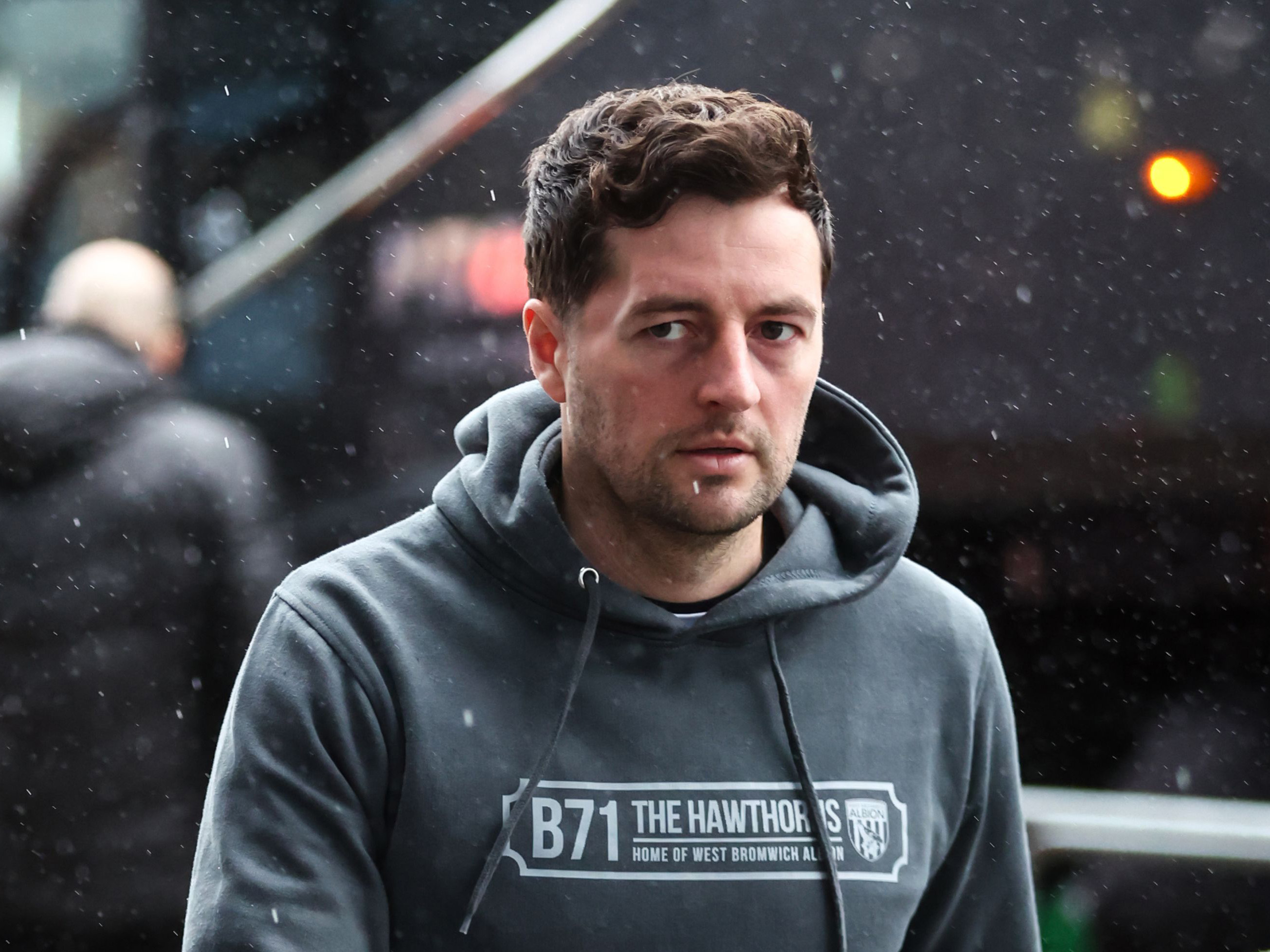 Ryan Mason in a WBA hoody