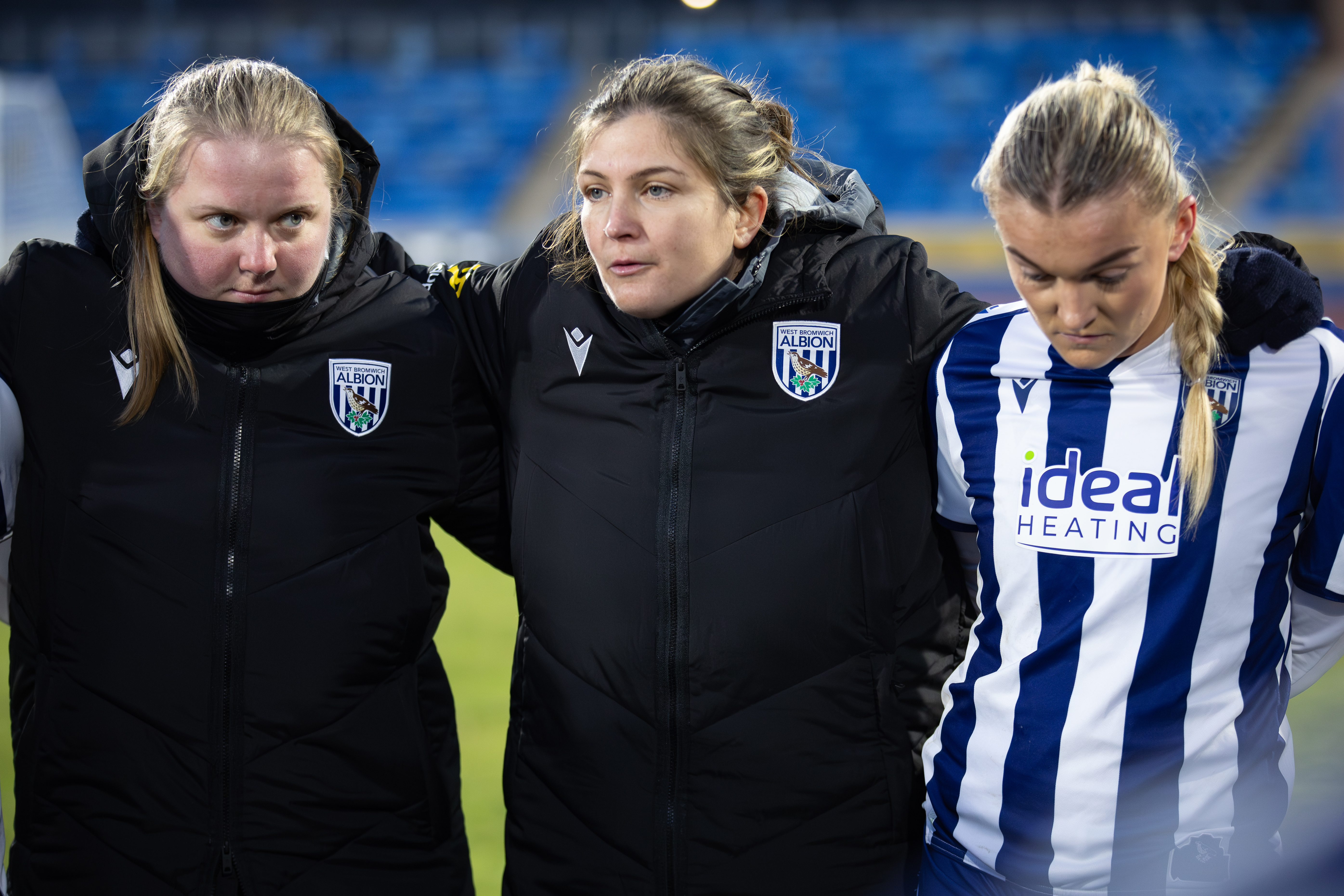 Siobhan Hodgetts-Still in the team huddle after Halifax.