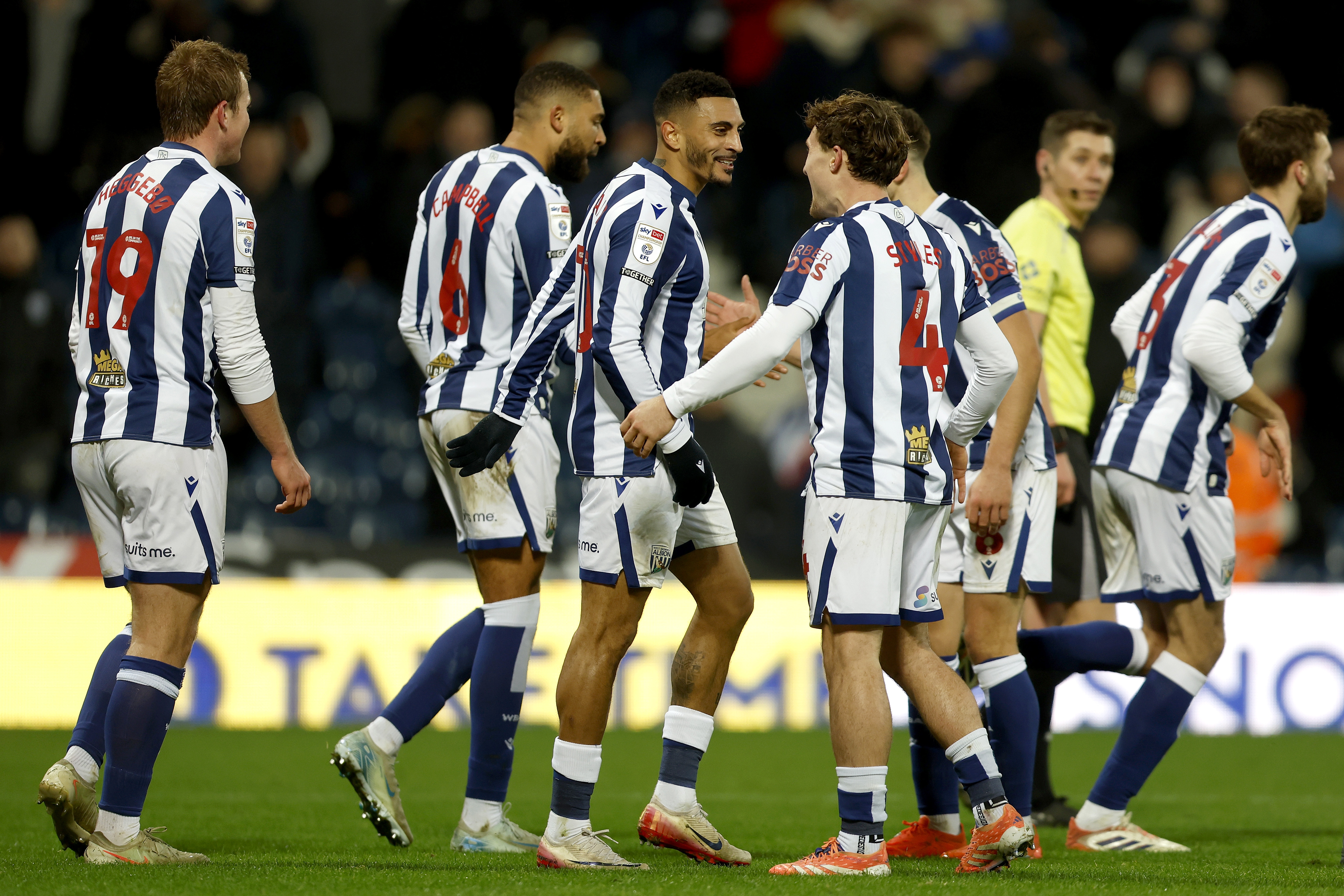 Albion celebrate against Sheffield.