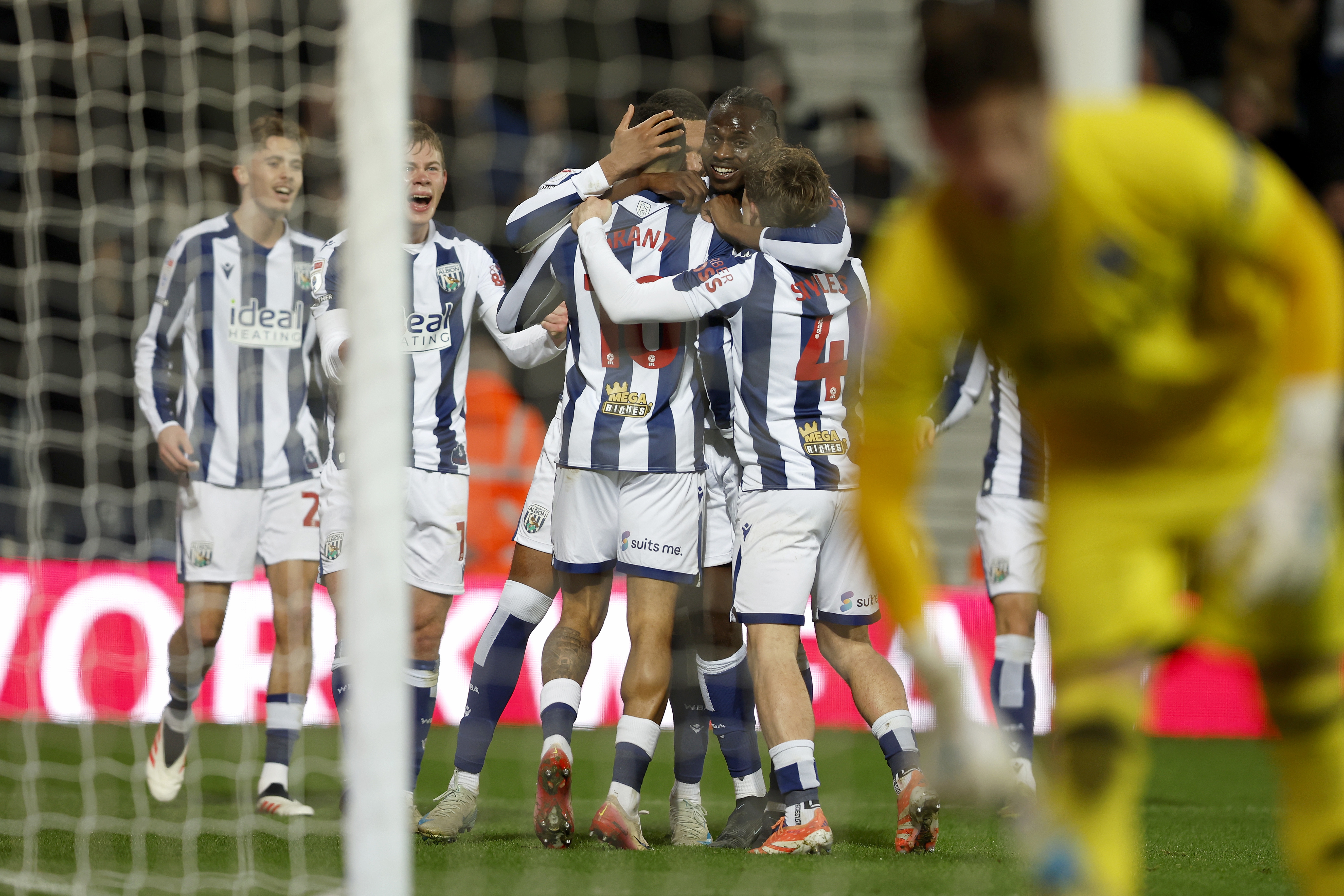 Albion celebrate at The Hawthorns.