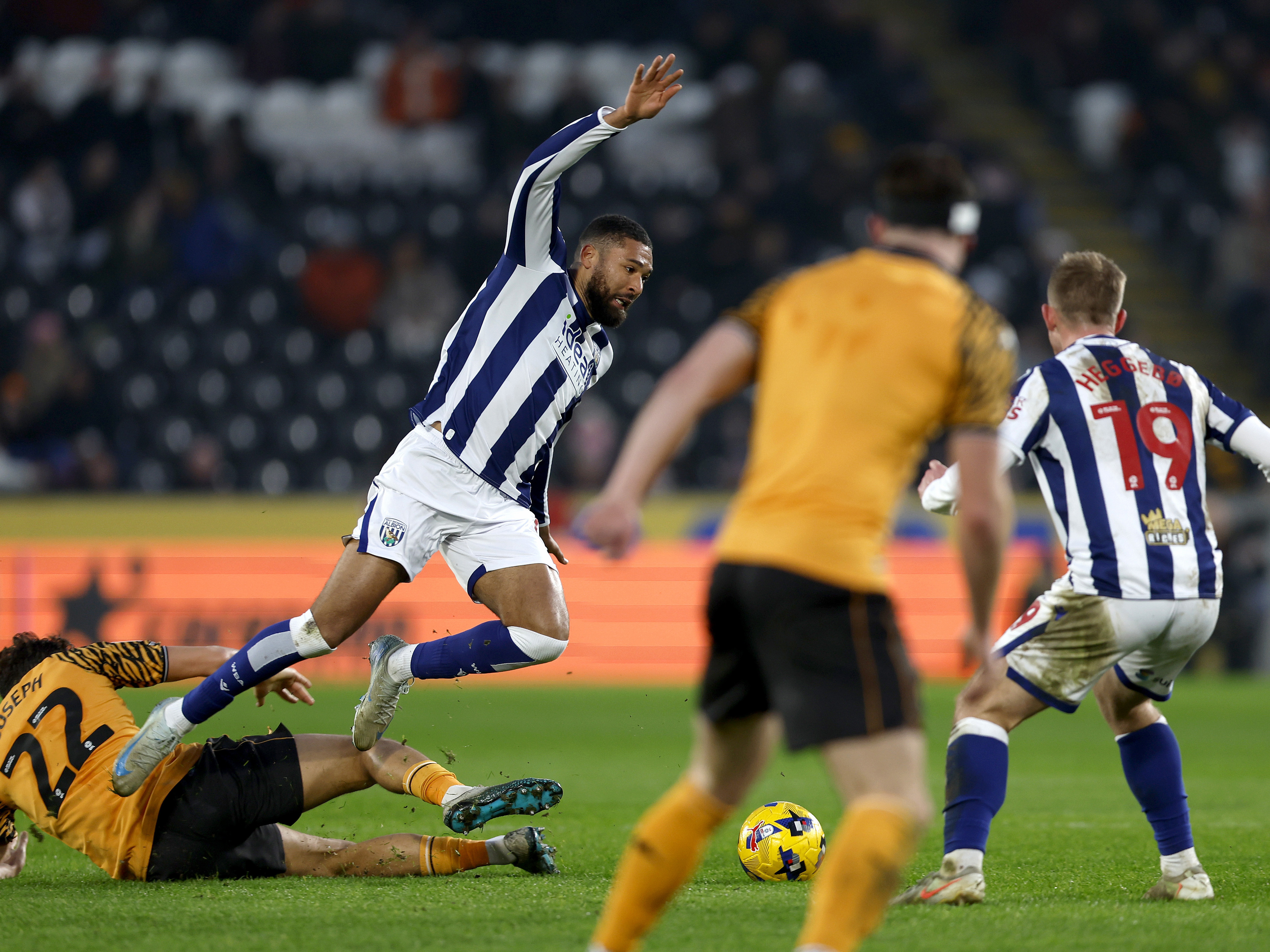 An image of George Campbell playing against Hull