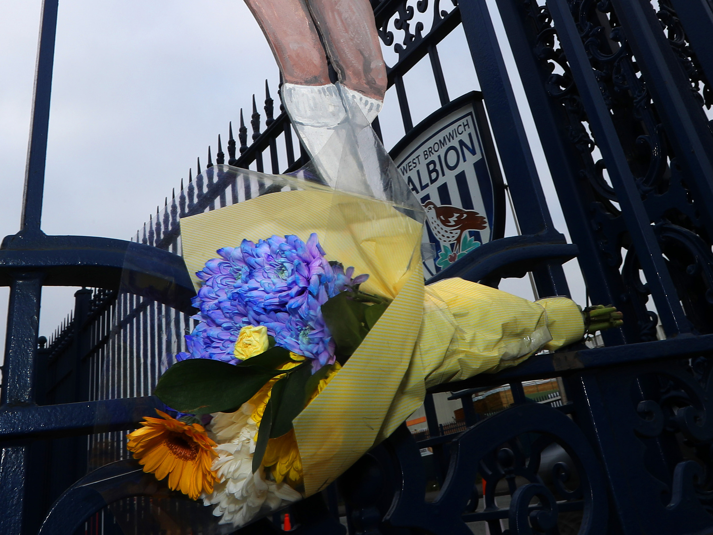 Flowers on the Astle Gates at The Hawthorns 
