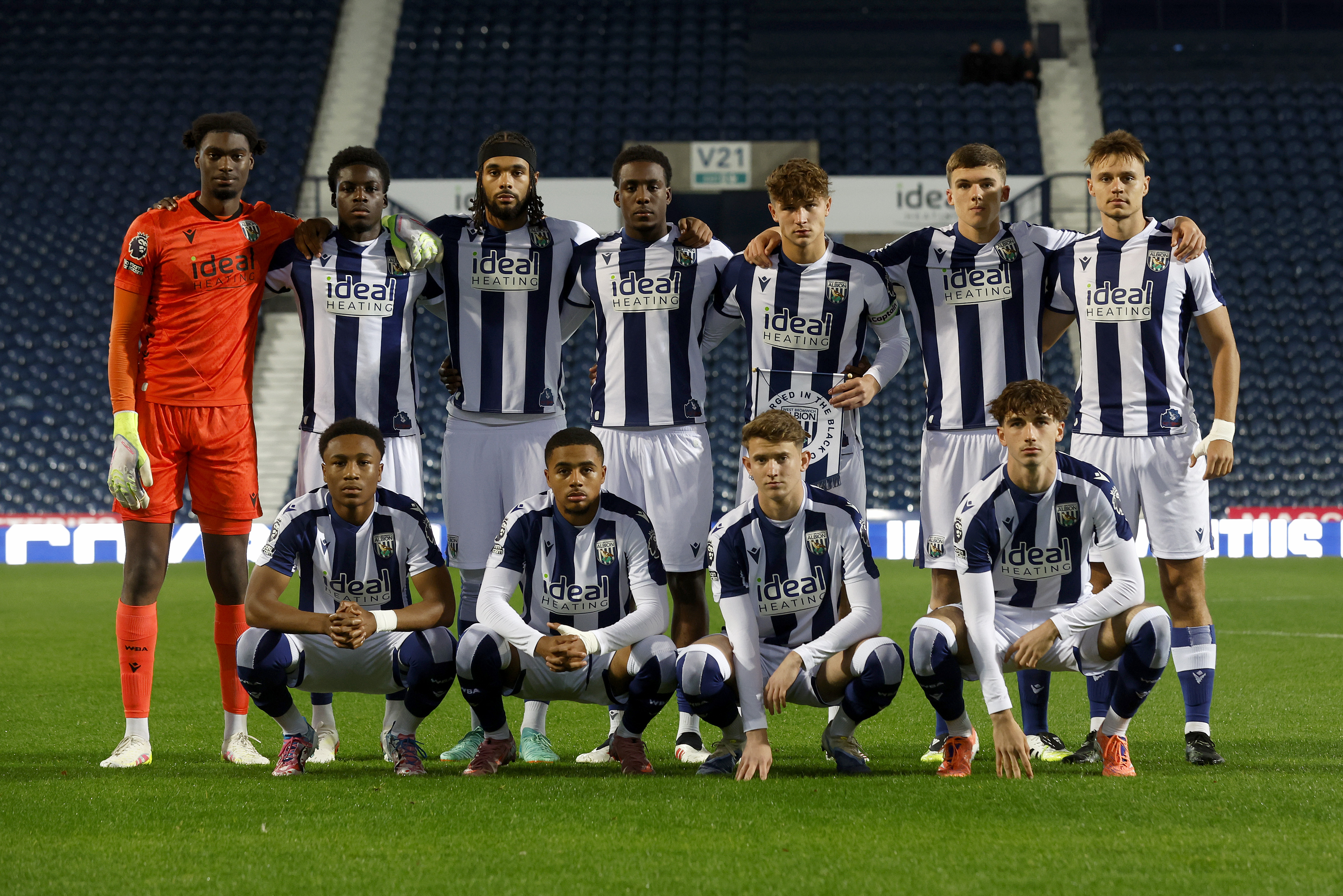 Albion U21s lining-up to face Juventus.