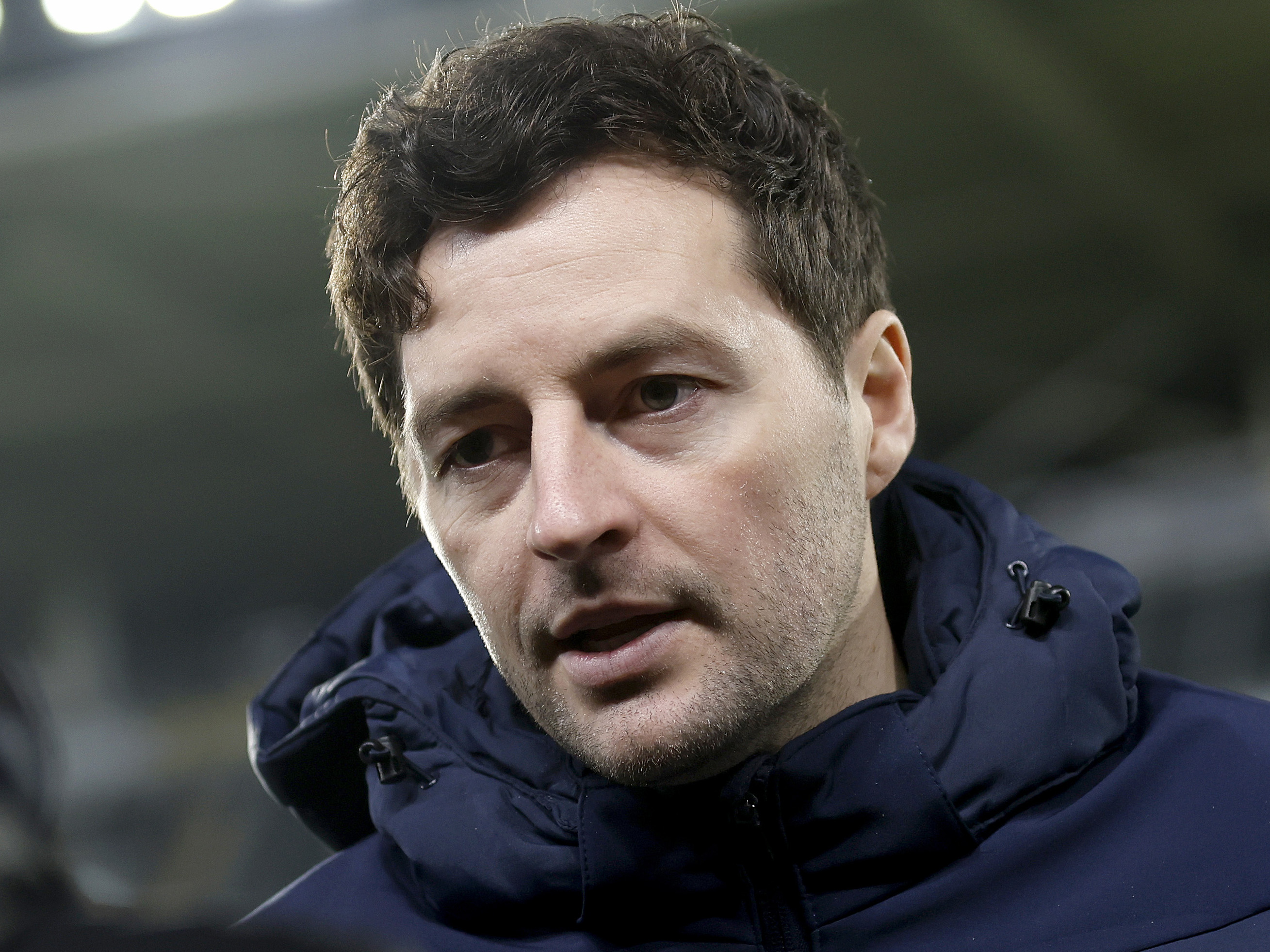 A close up of Ryan Mason's face