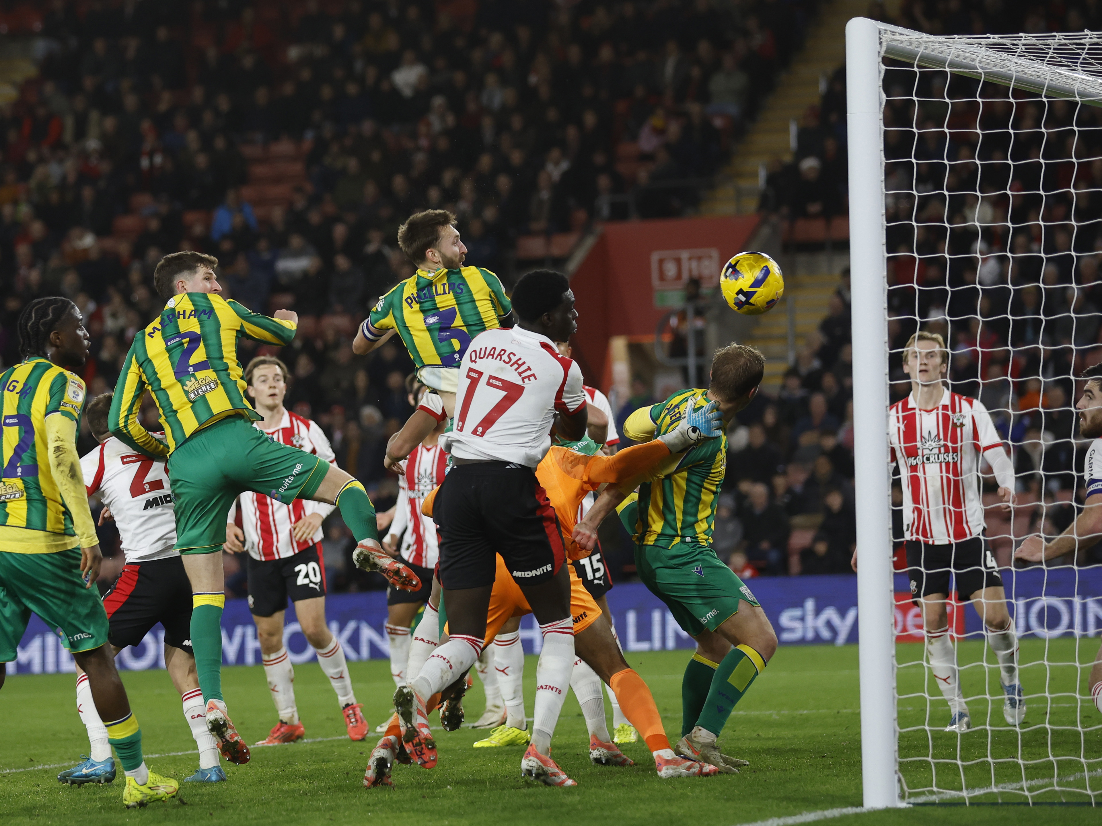 An image of Nat Phillips scoring against Southampton