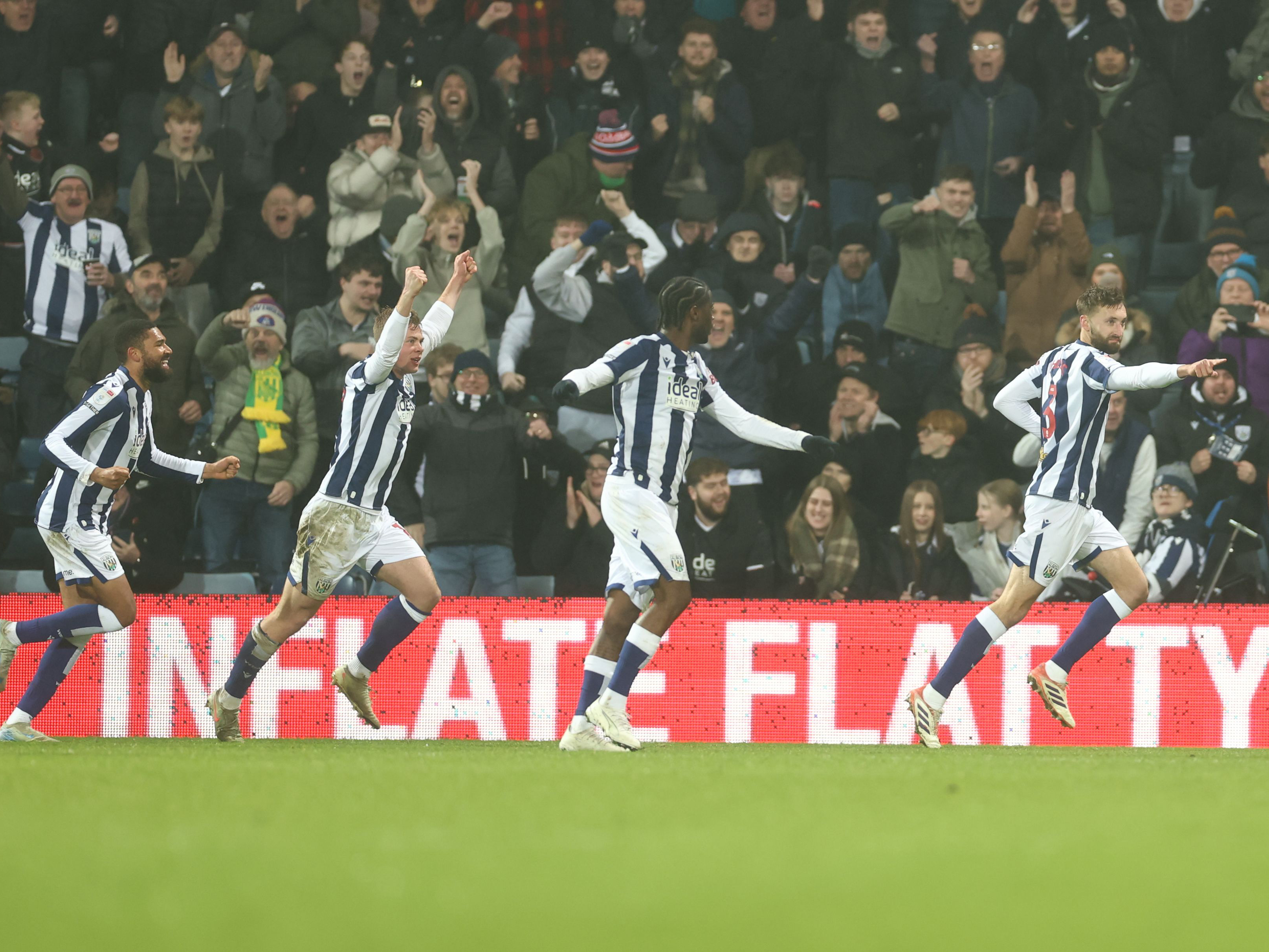 An image of Nat Phillips celebrating his goal against QPR