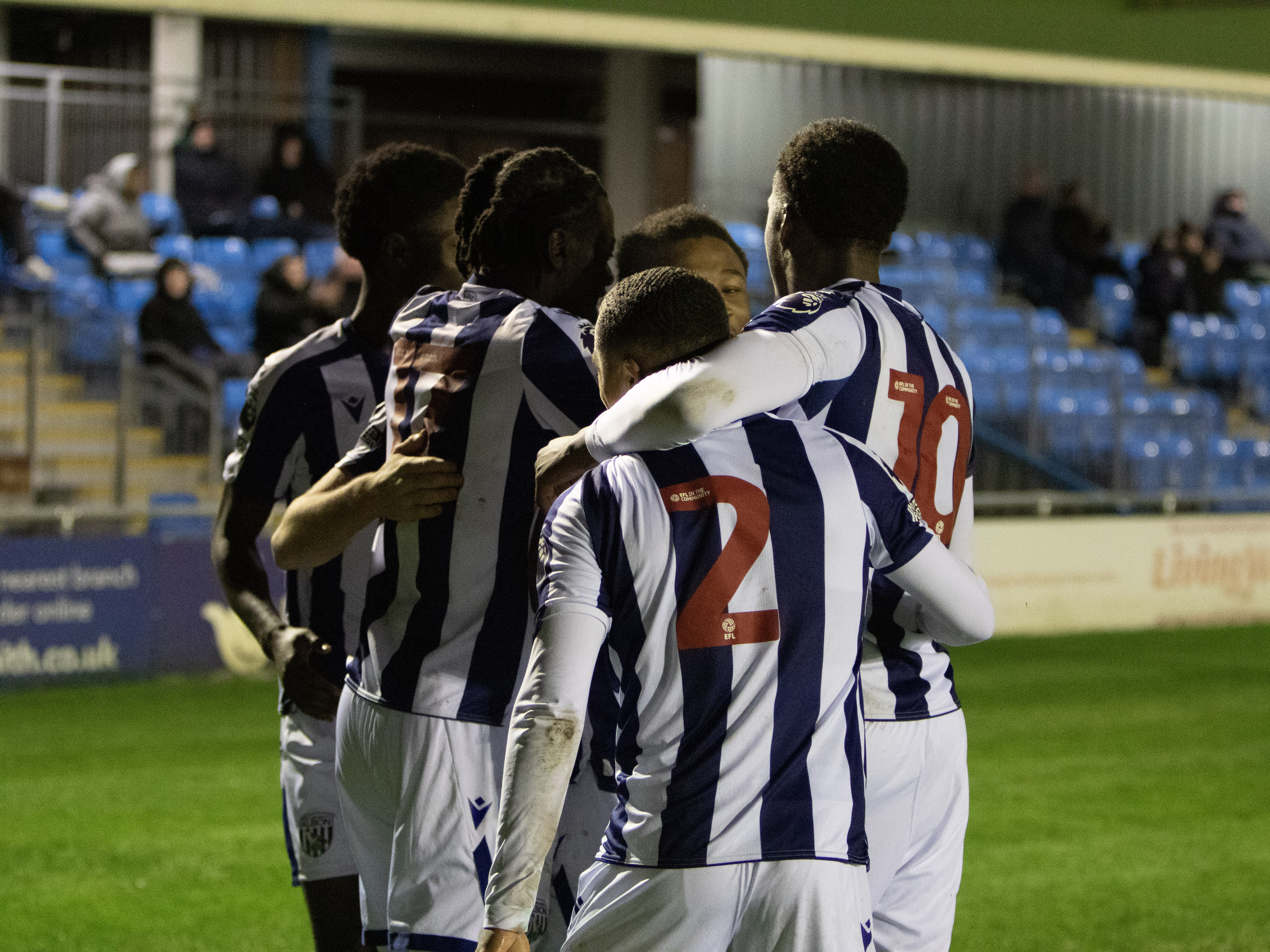 A photo of Albion U21s celebrating a goal v Valencia
